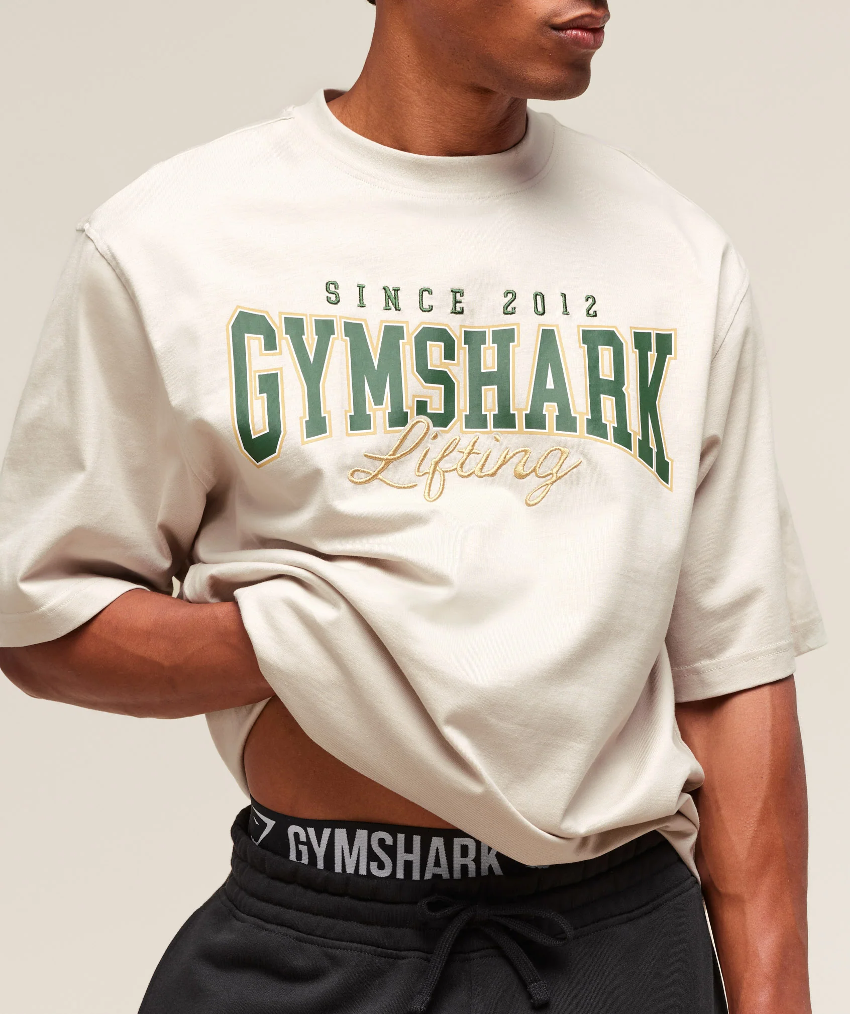 Gymshark Lifting Essentials T-Shirt - Pebble Grey - Image 4
