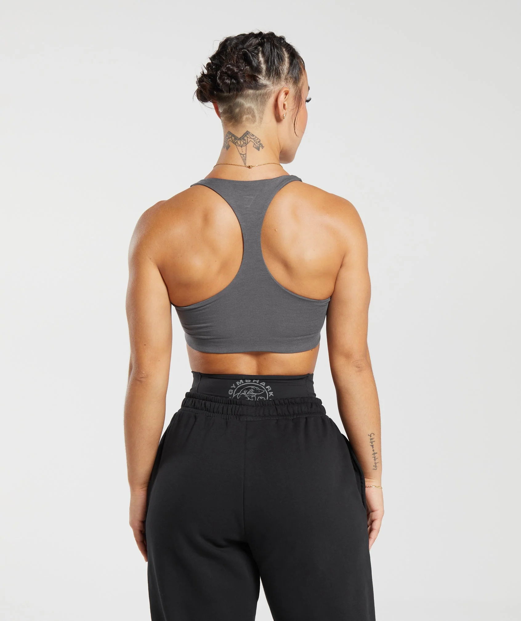 Gymshark Lifting Graphic Bralette - Dark Grey - Image 2