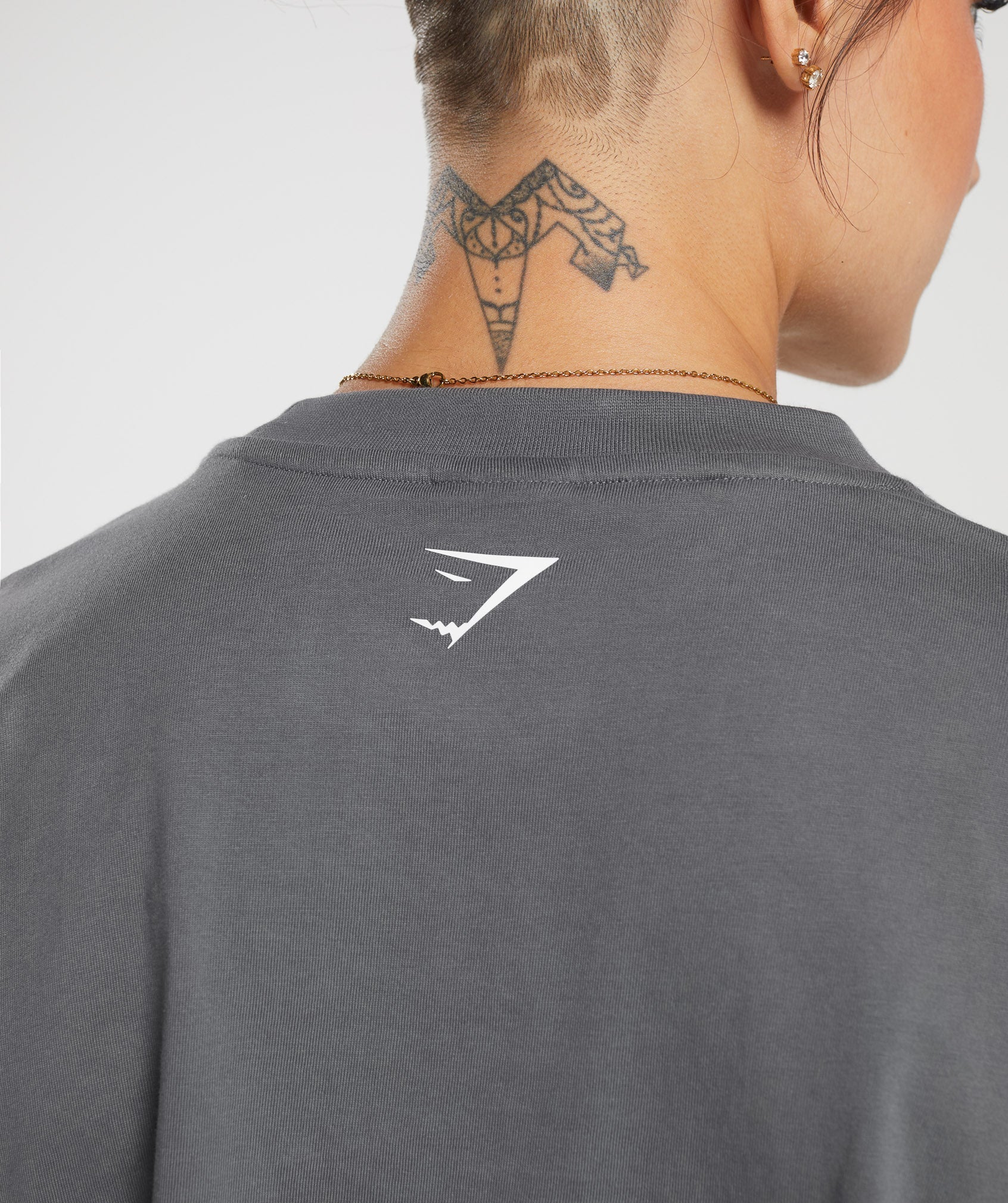 Gymshark Lifting Graphic Oversized T-Shirt - Dark Grey - Image 5