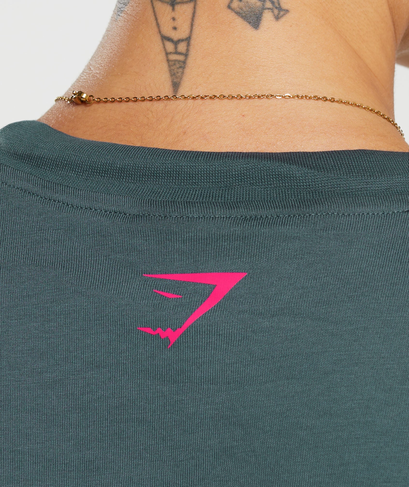 Gymshark Lifting Graphic Oversized T-Shirt - Smokey Teal - Image 6