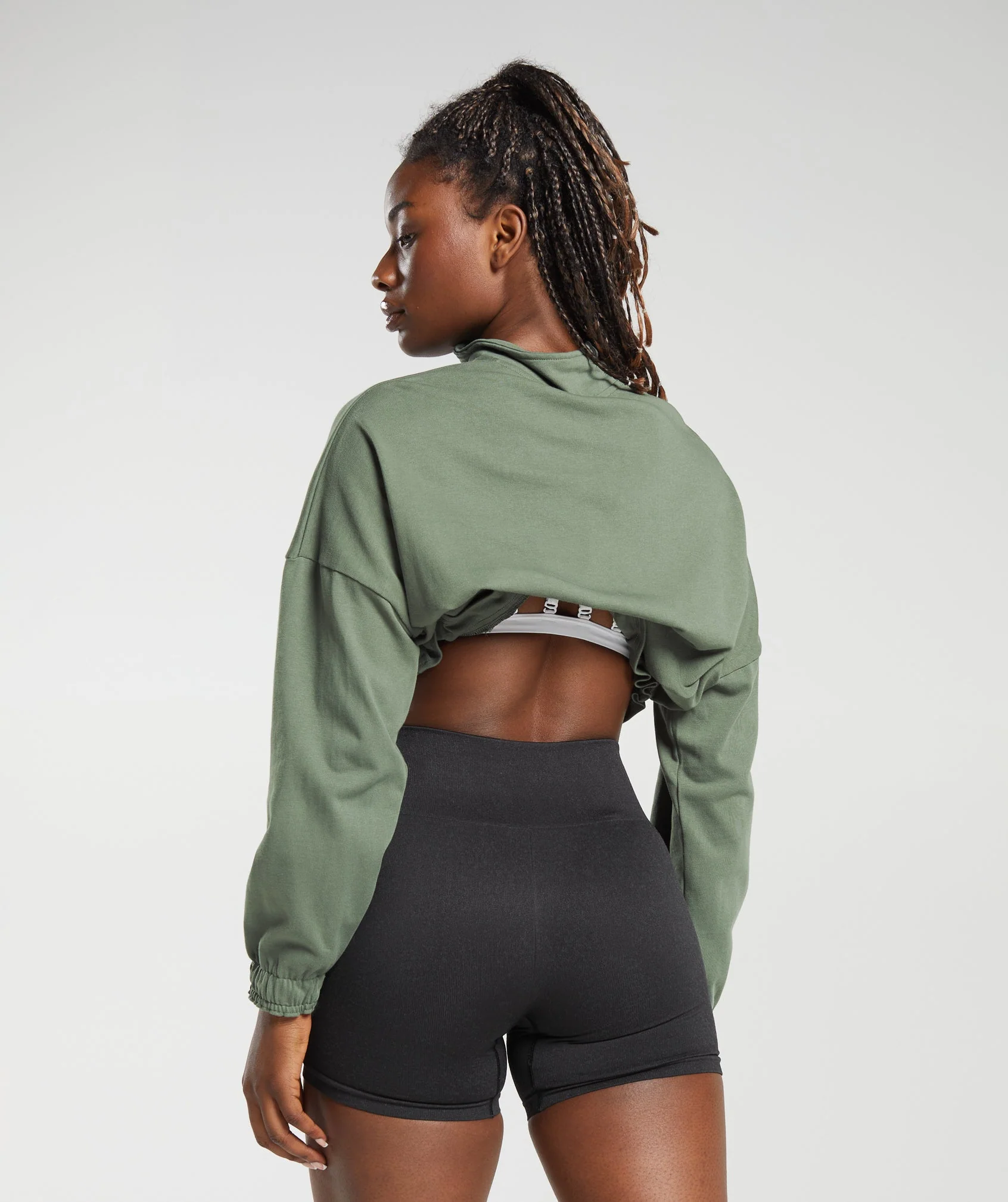 Gymshark Lifting Lightweight 1/4 Zip Pullover - Dusk Green - Image 4