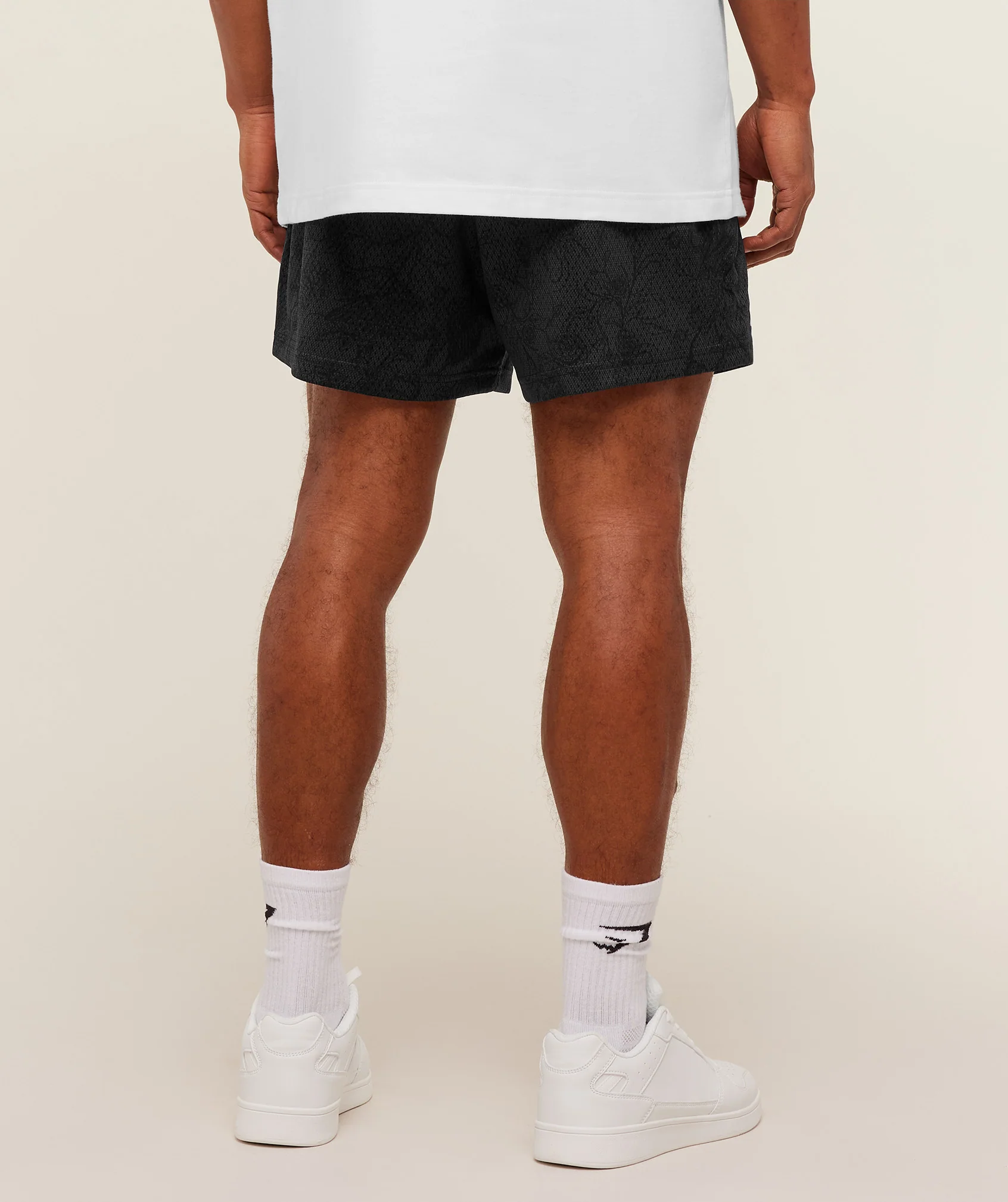 Gymshark Lifting Mesh 5" Shorts - Black/Grey - Image 2