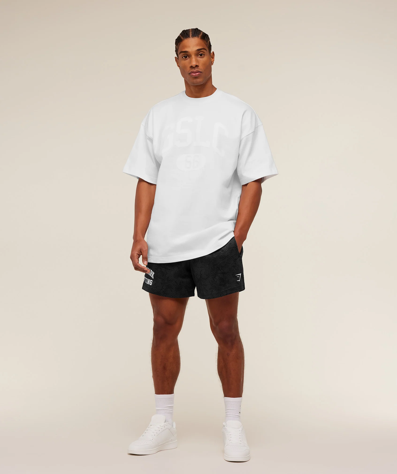 Gymshark Lifting Mesh 5" Shorts - Black/Grey - Image 7