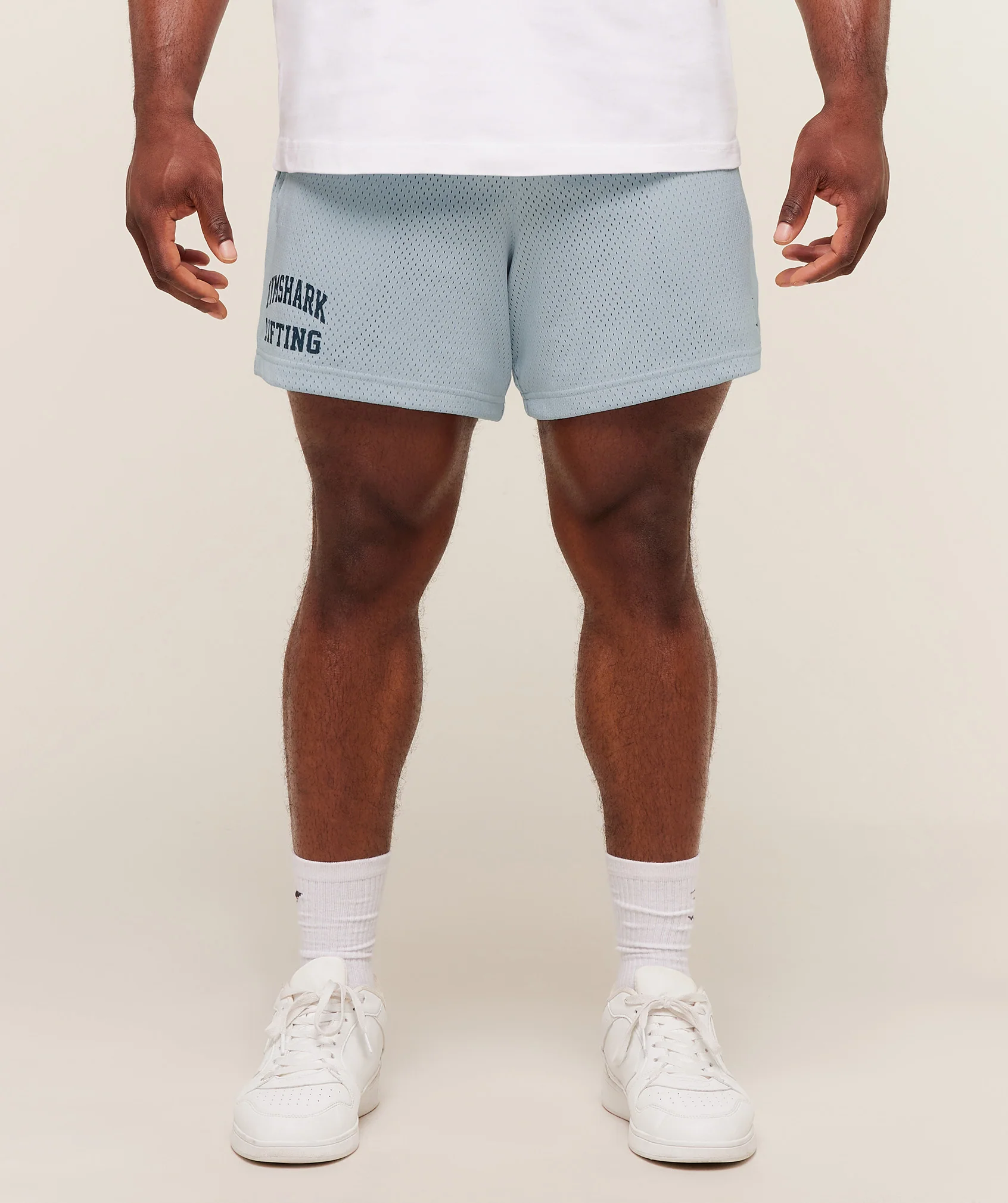Gymshark Lifting Mesh 5" Shorts - Smoke Blue