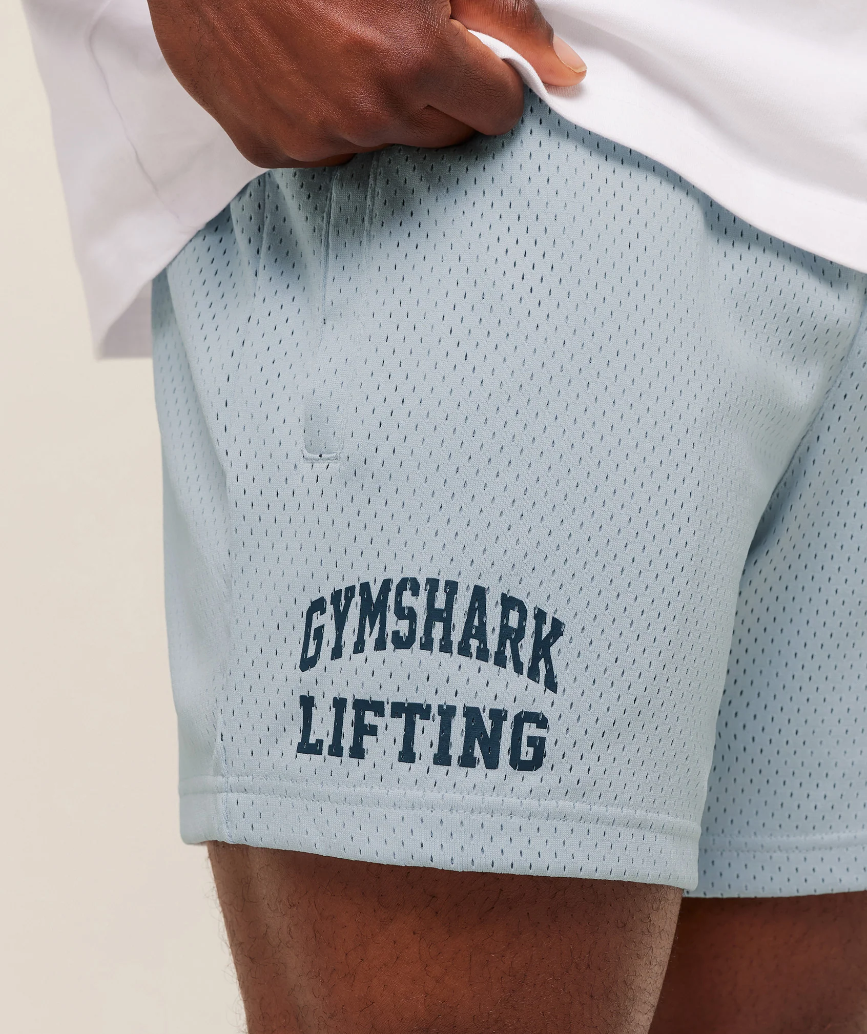 Gymshark Lifting Mesh 5" Shorts - Smoke Blue - Image 5