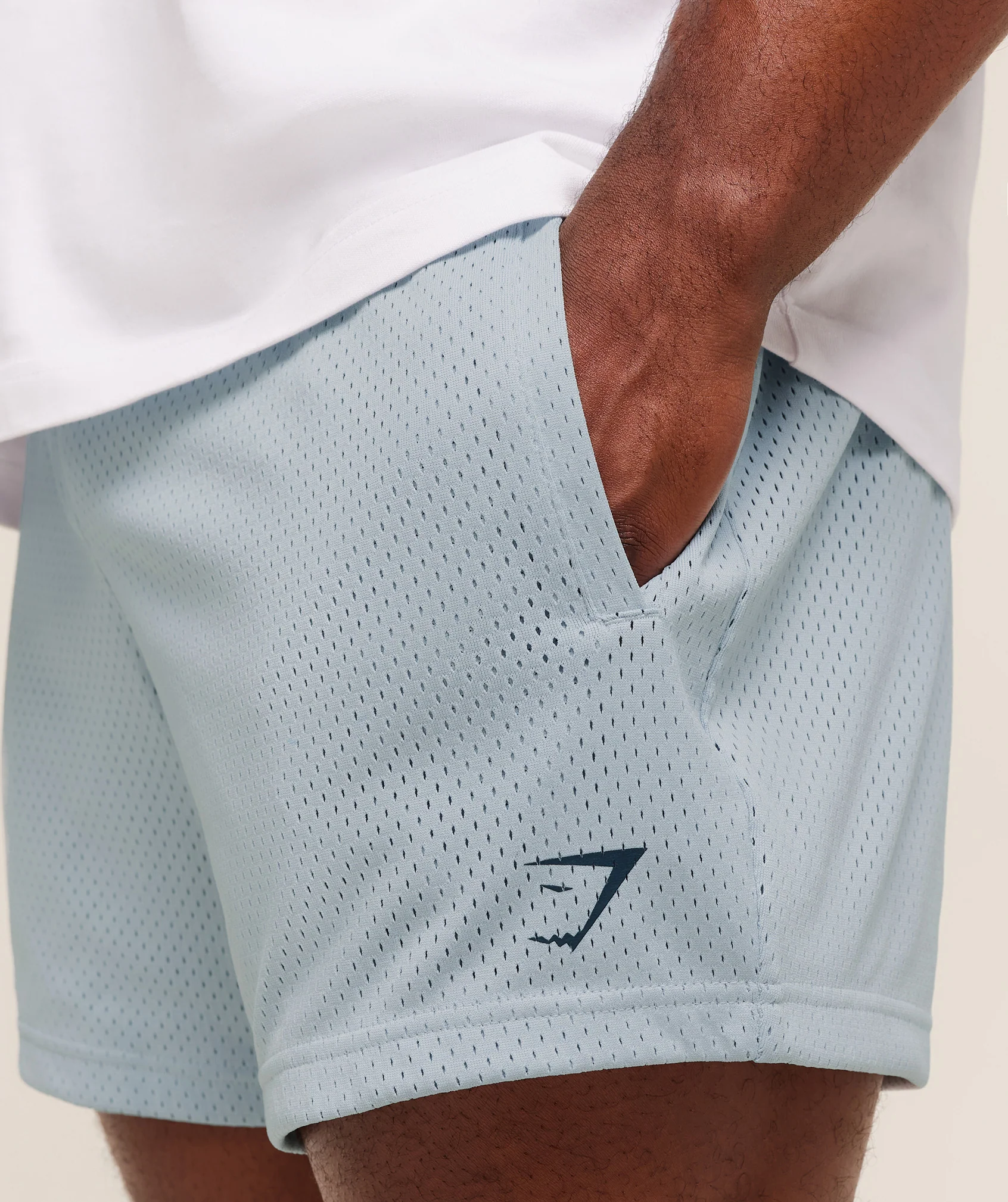 Gymshark Lifting Mesh 5" Shorts - Smoke Blue - Image 6