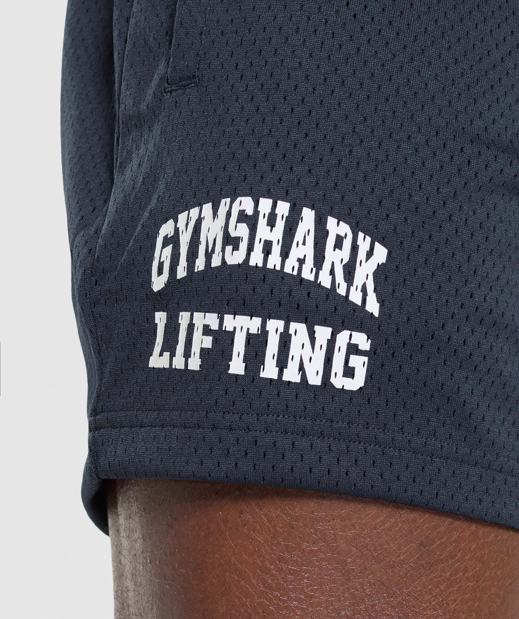 Gymshark Lifting Mesh 5" Shorts - Heavy Blue - Image 5