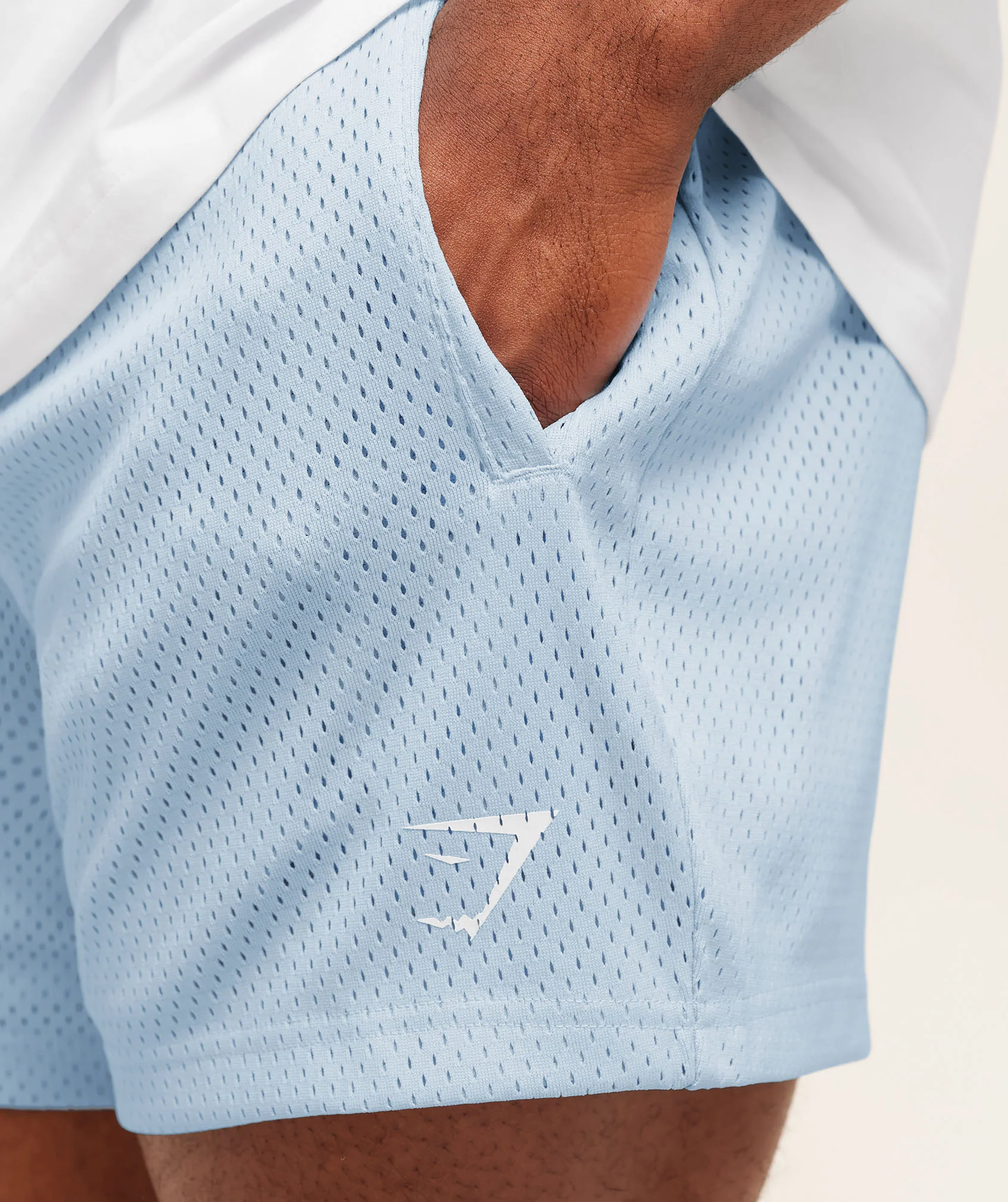 Gymshark Lifting Mesh 5" Shorts - Chilled Blue - Image 5