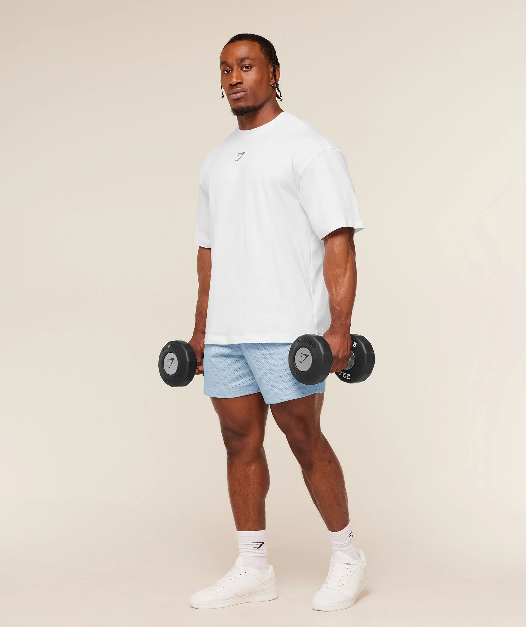 Gymshark Lifting Mesh 5" Shorts - Chilled Blue - Image 7