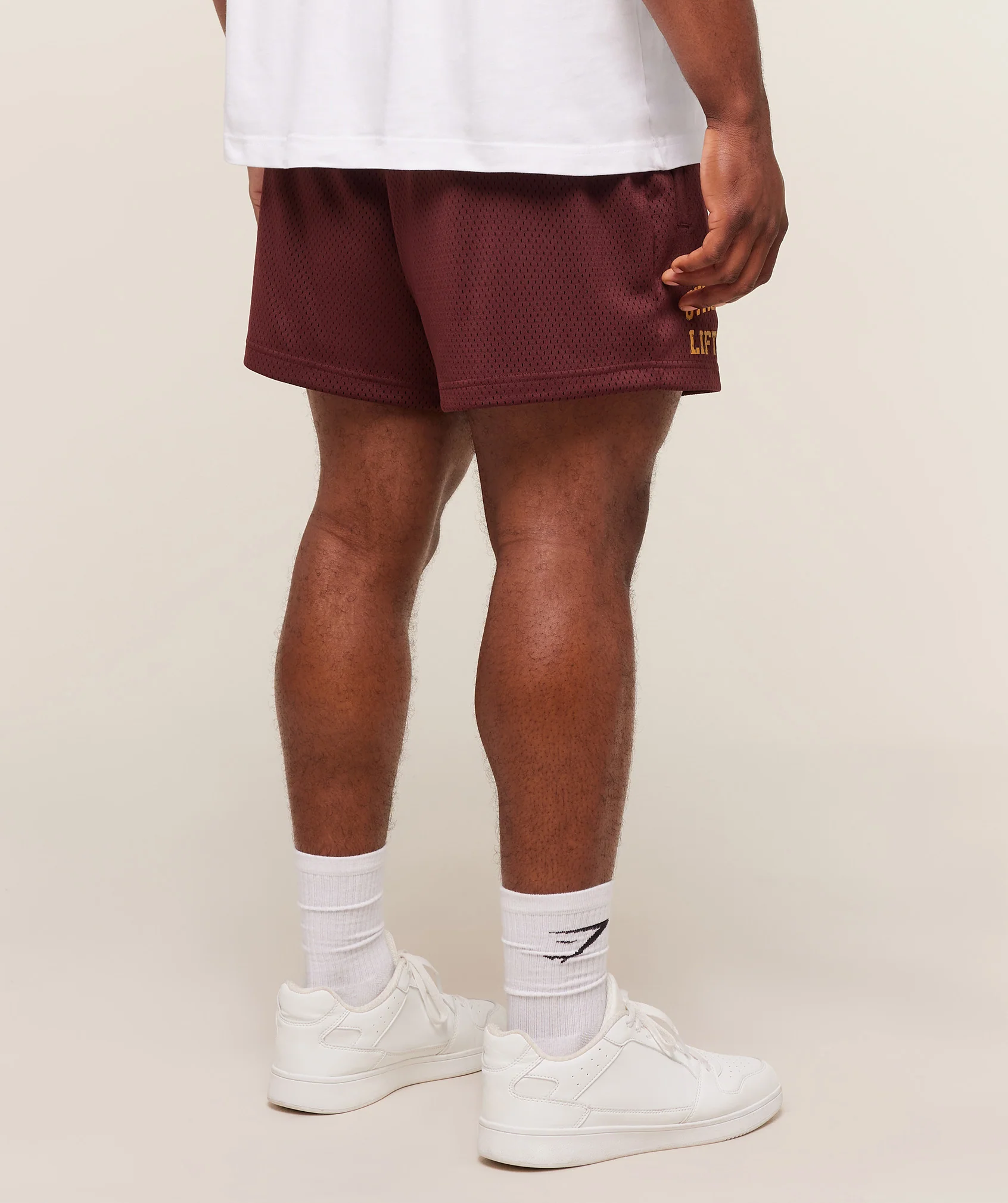 Gymshark Lifting Mesh 5" Shorts - Rich Maroon - Image 3