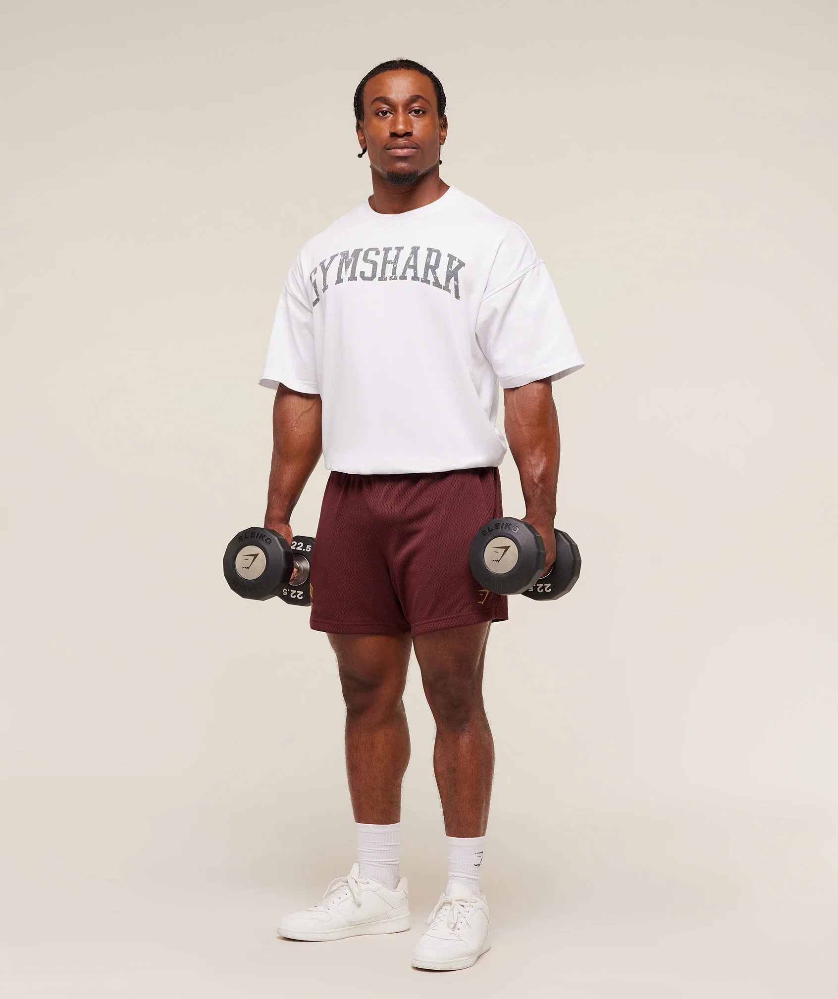 Gymshark Lifting Mesh 5" Shorts - Rich Maroon - Image 4