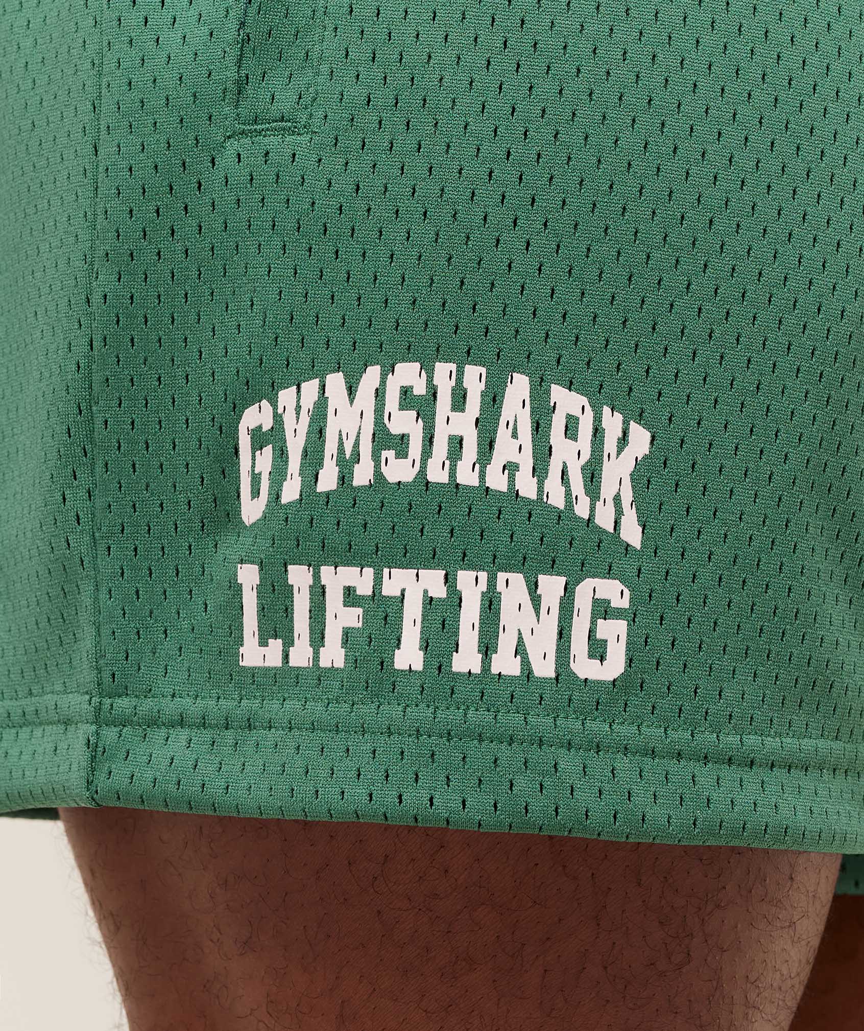 Gymshark Lifting Mesh 5" Shorts - Lift Green - Image 5