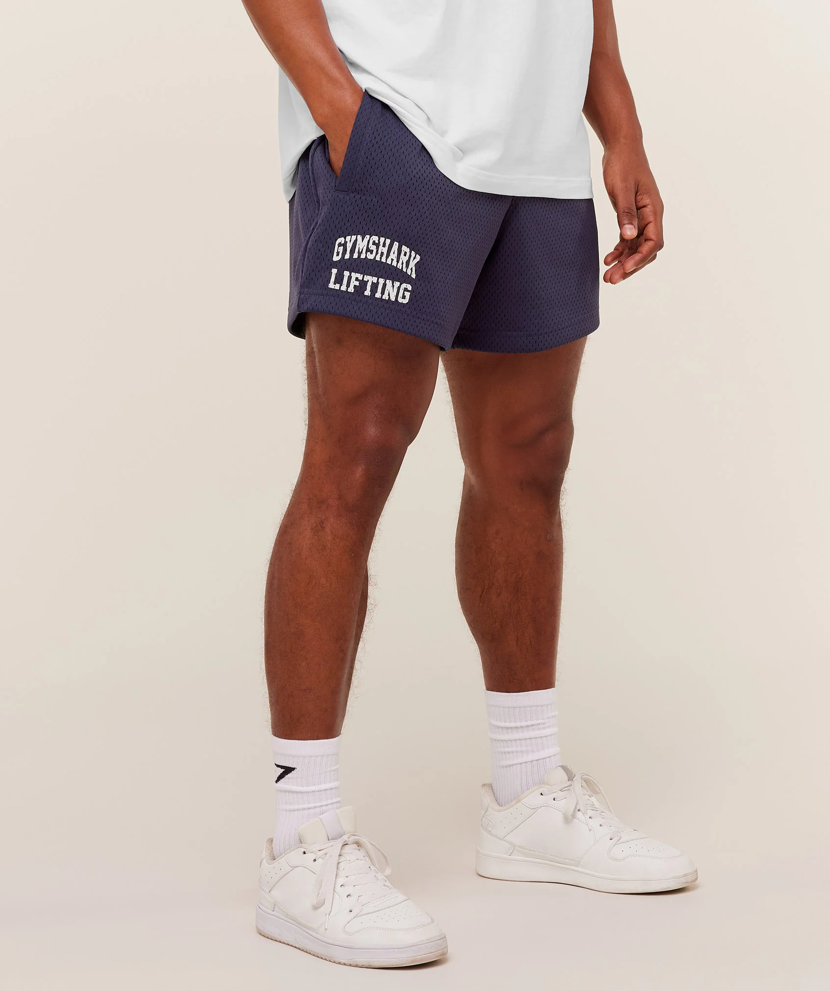 Gymshark Lifting Mesh 5" Shorts - Midnight Purple - Image 3
