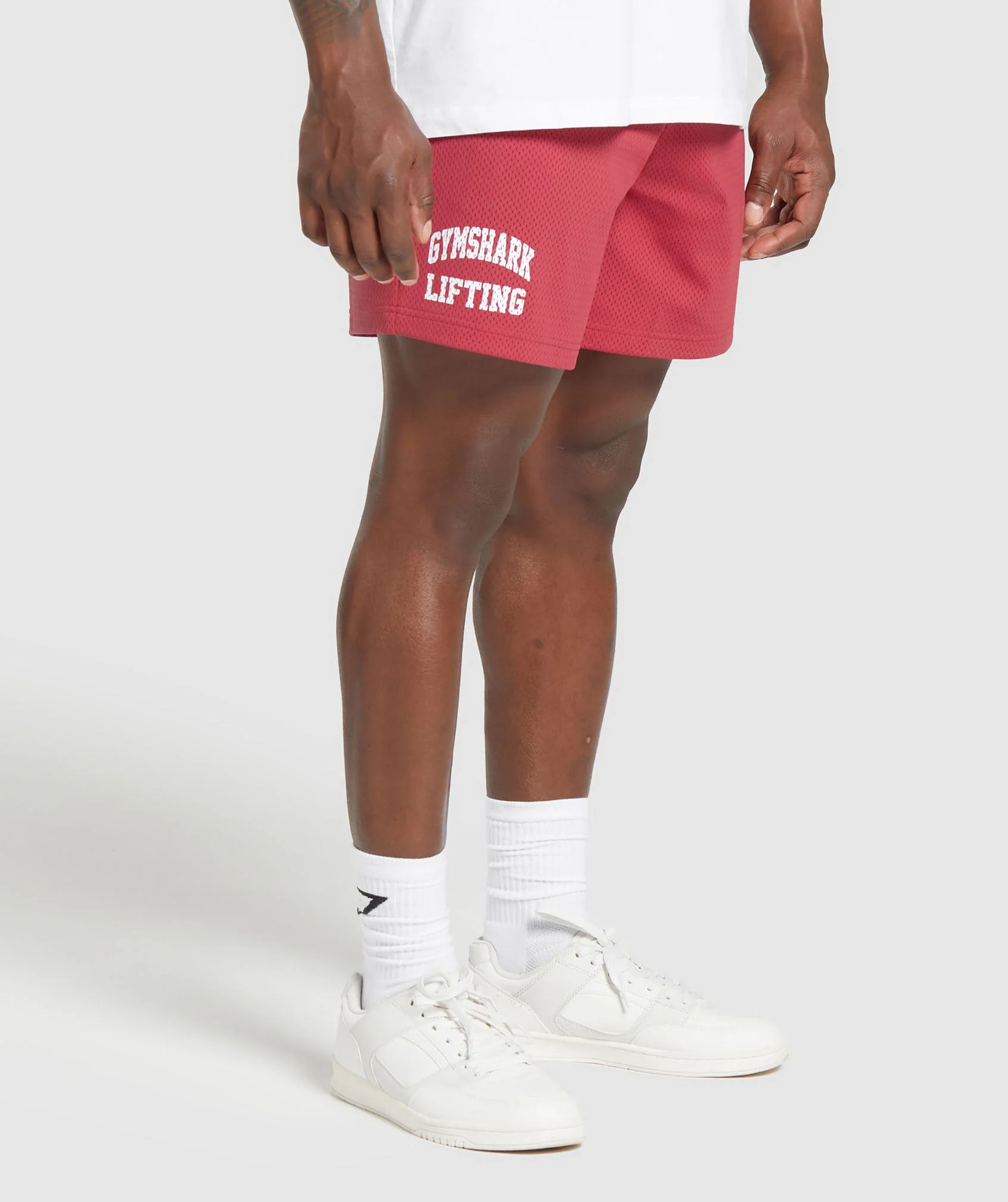 Gymshark Lifting Mesh 7" Shorts - Vintage Pink - Image 3