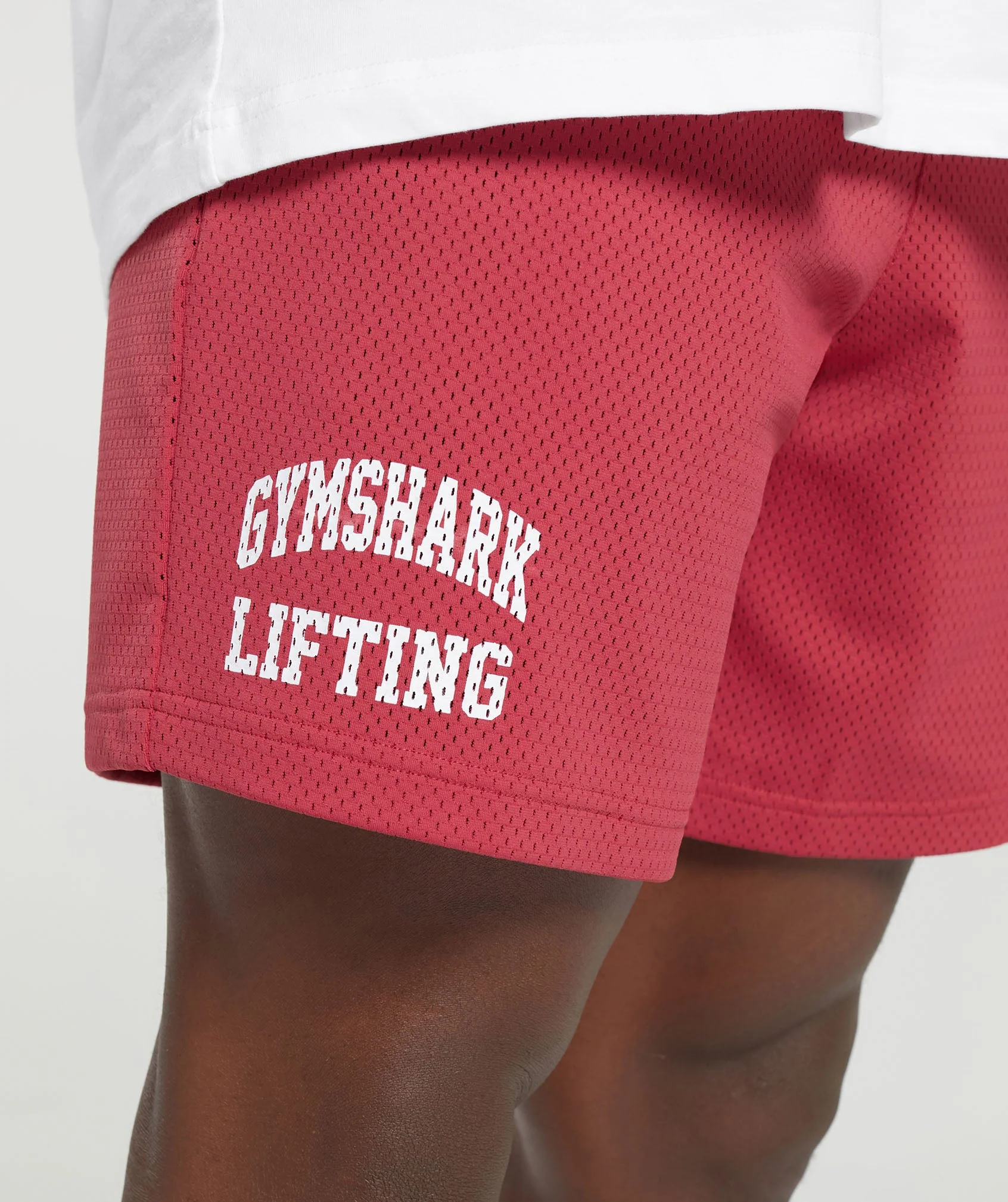 Gymshark Lifting Mesh 7" Shorts - Vintage Pink - Image 7