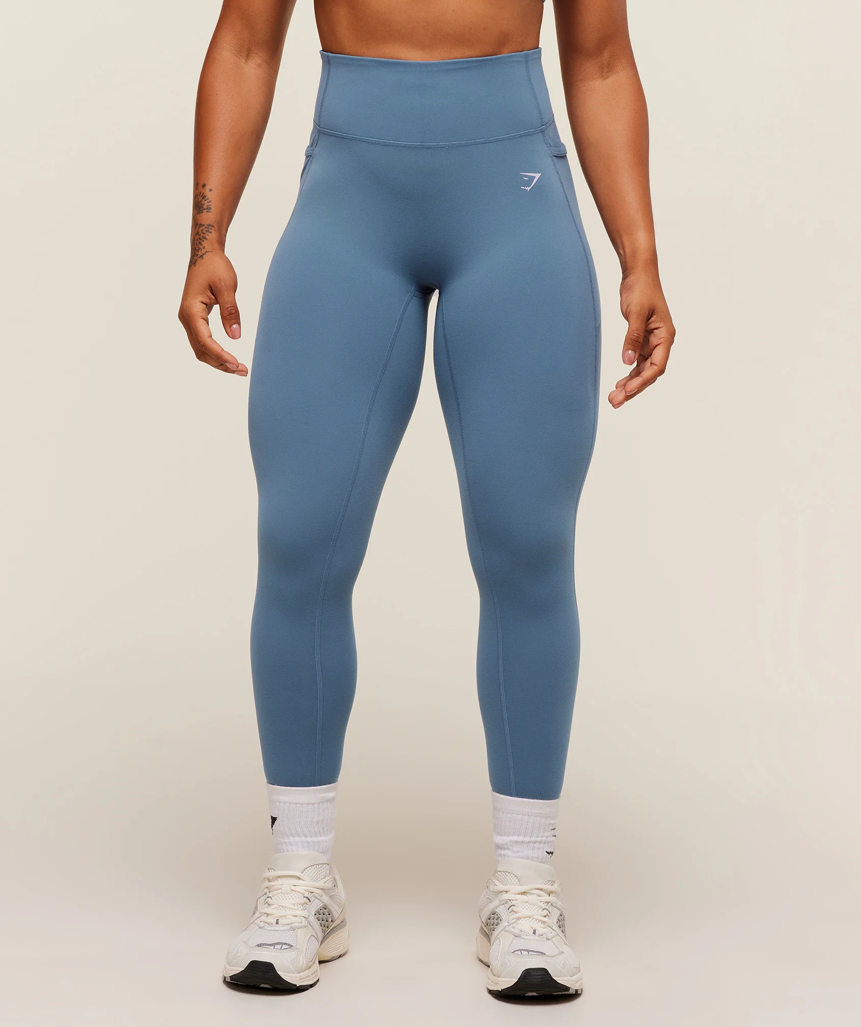 Gymshark Lifting Pocket Leggings - Worn Blue - Image 2