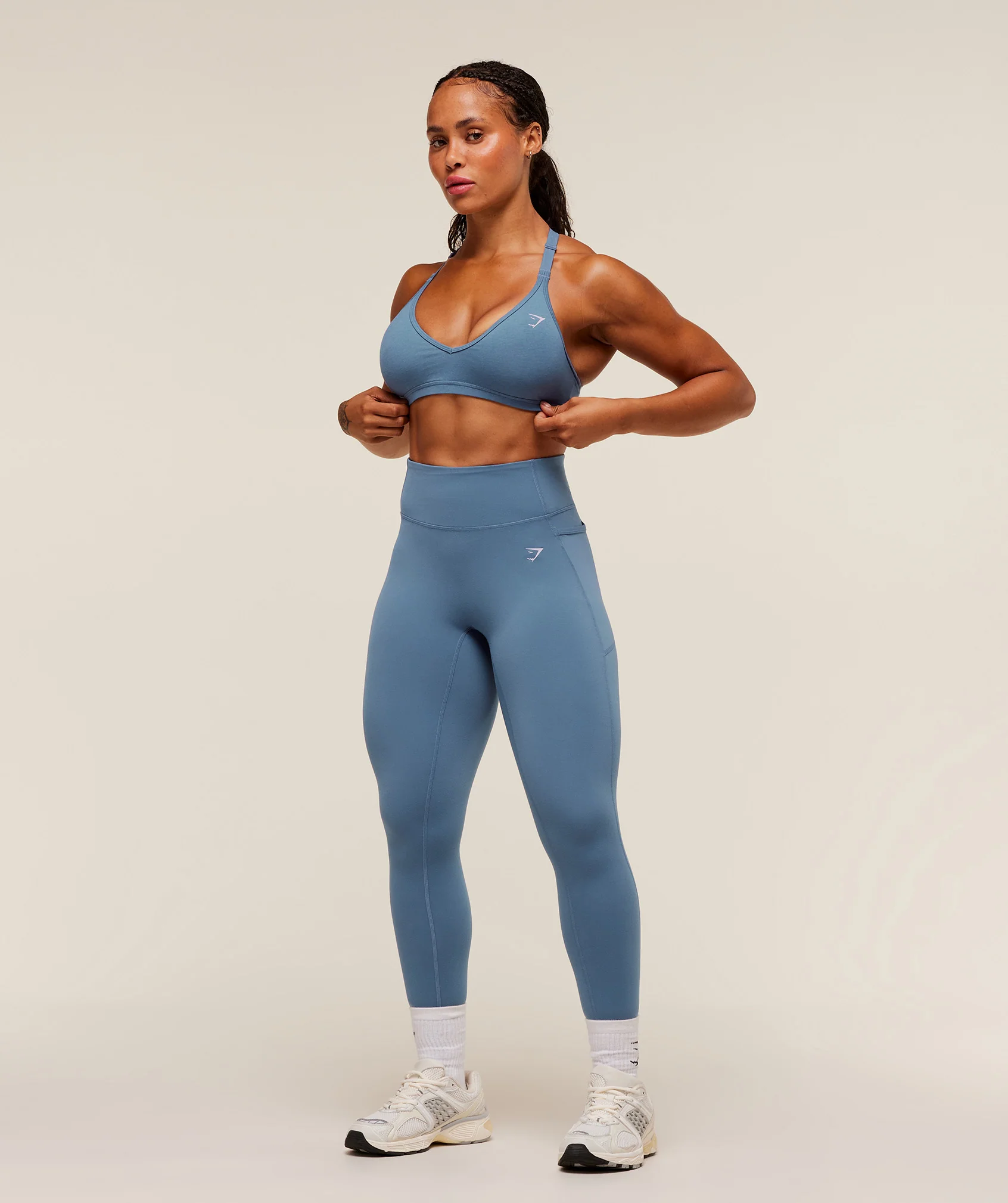 Gymshark Lifting Pocket Leggings - Worn Blue - Image 4