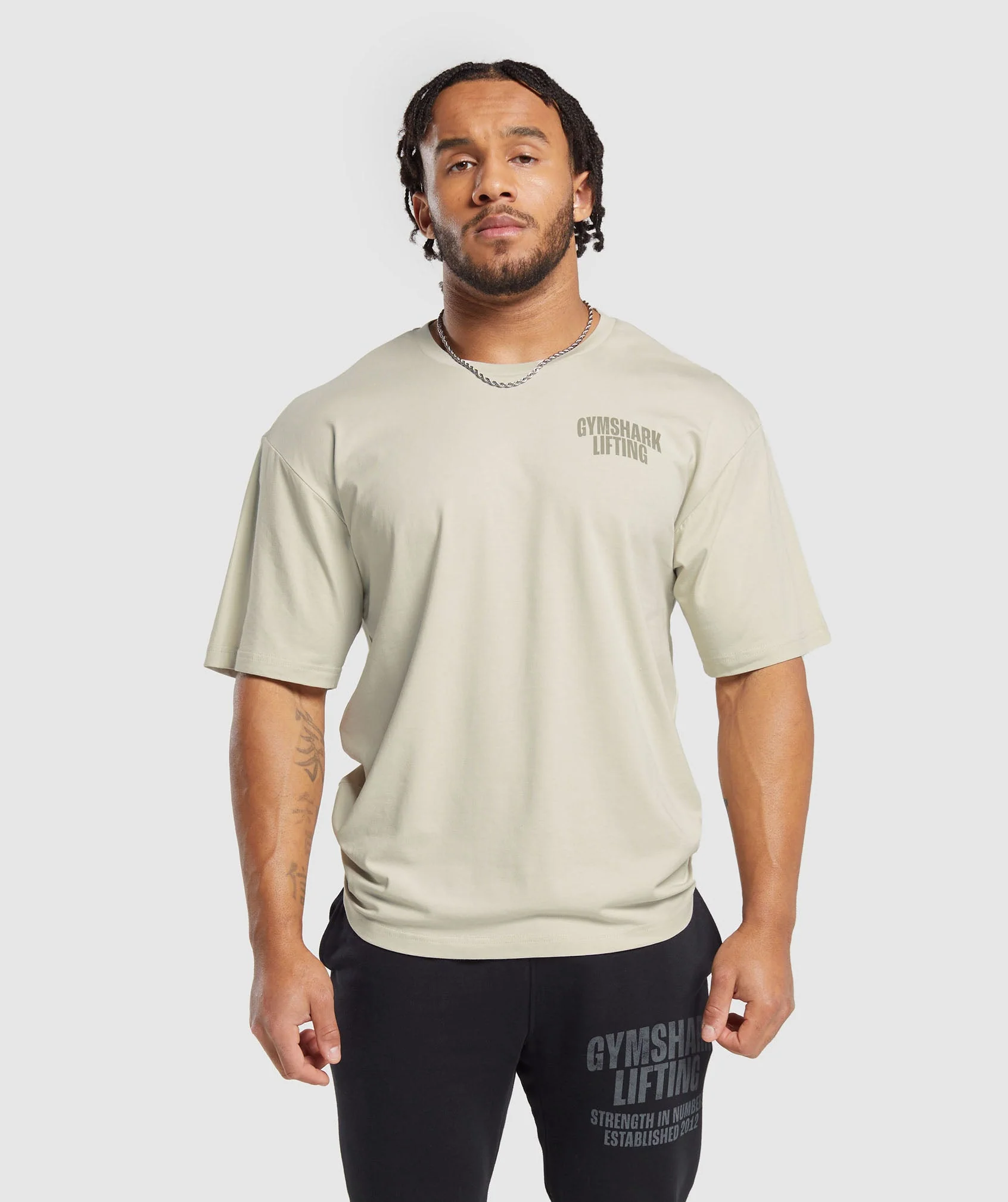 Gymshark Lifting T-Shirt - Pebble Grey - Image 2