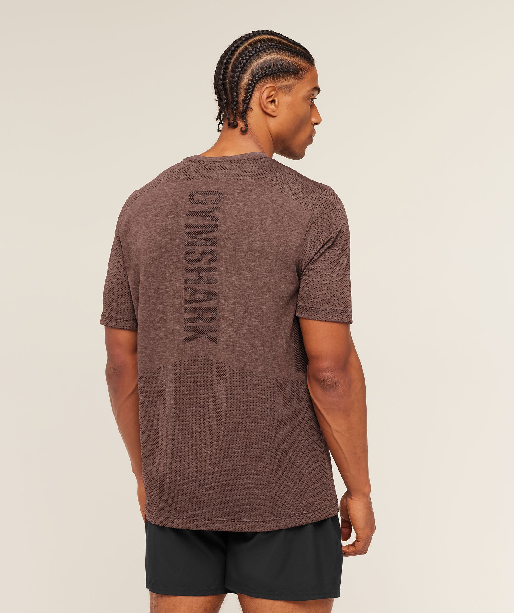Gymshark Lightweight Seamless T-Shirt - Soft Brown/Marl - Image 4