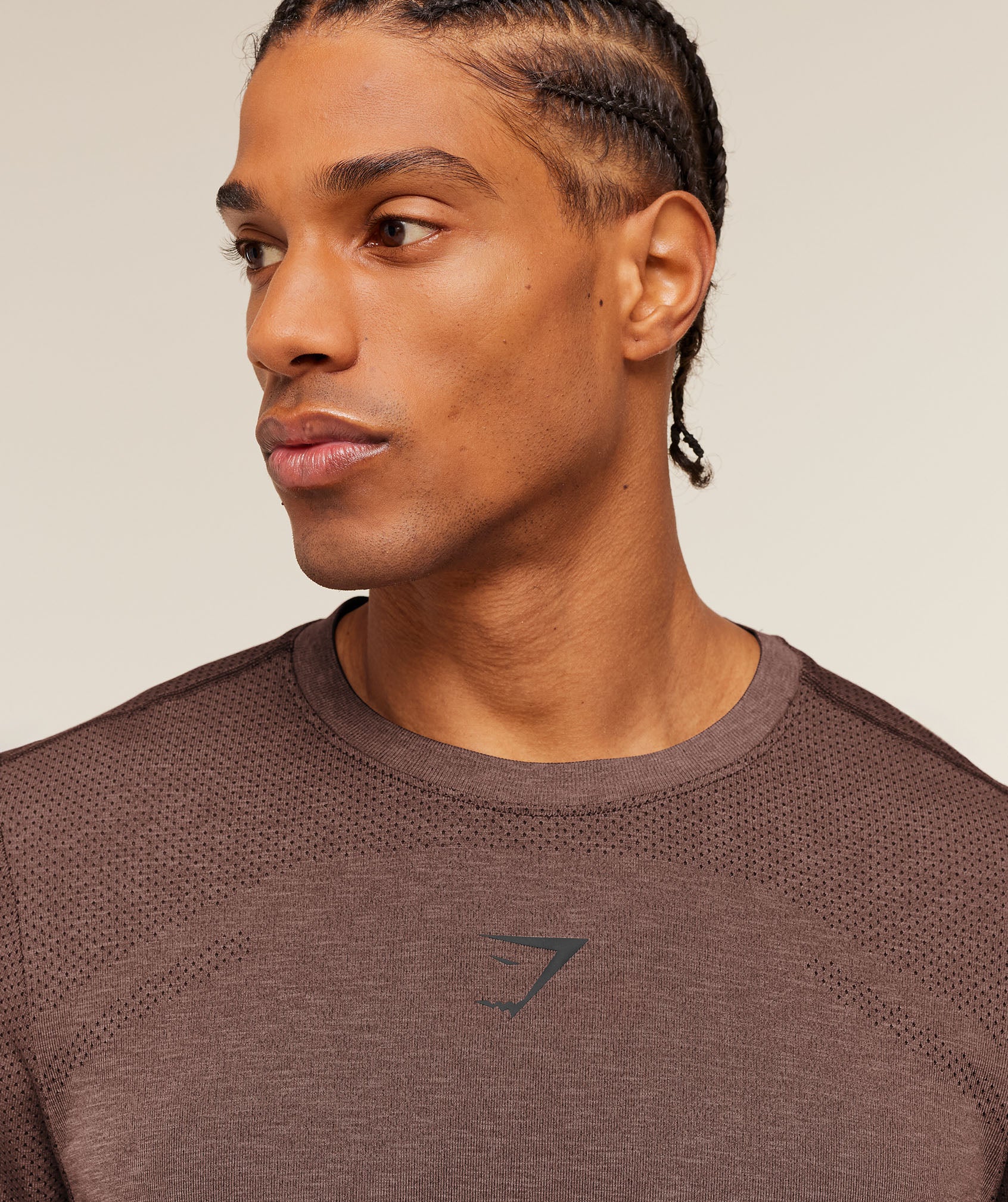 Gymshark Lightweight Seamless T-Shirt - Soft Brown/Marl - Image 6