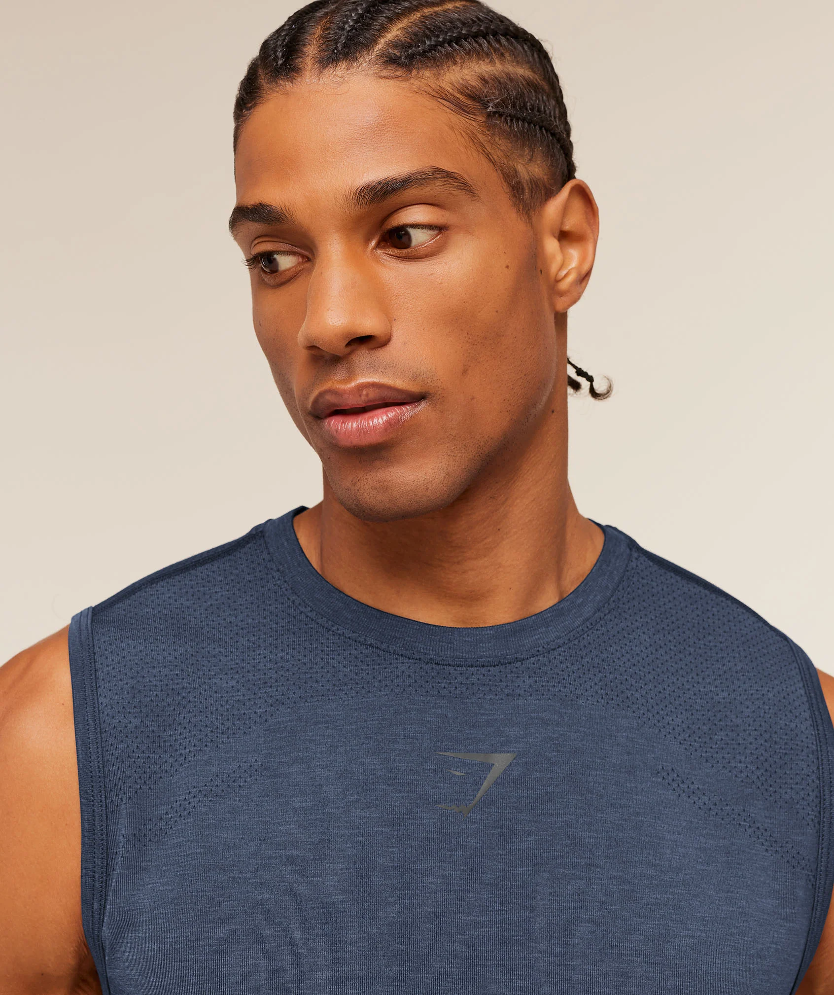 Gymshark Lightweight Seamless Tank - Heavy Blue/Marl - Image 6