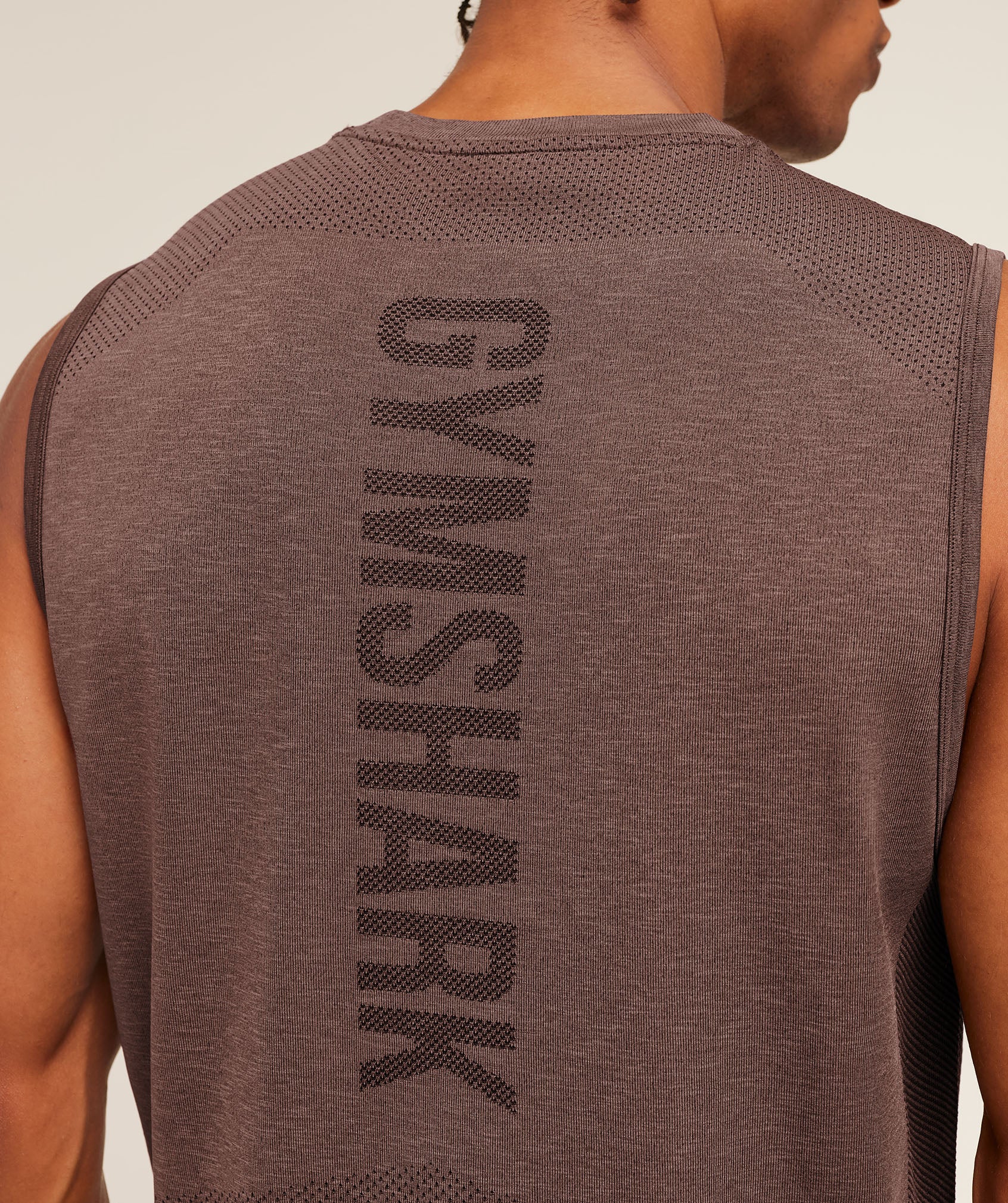 Gymshark Lightweight Seamless Tank - Soft Brown/Marl - Image 5