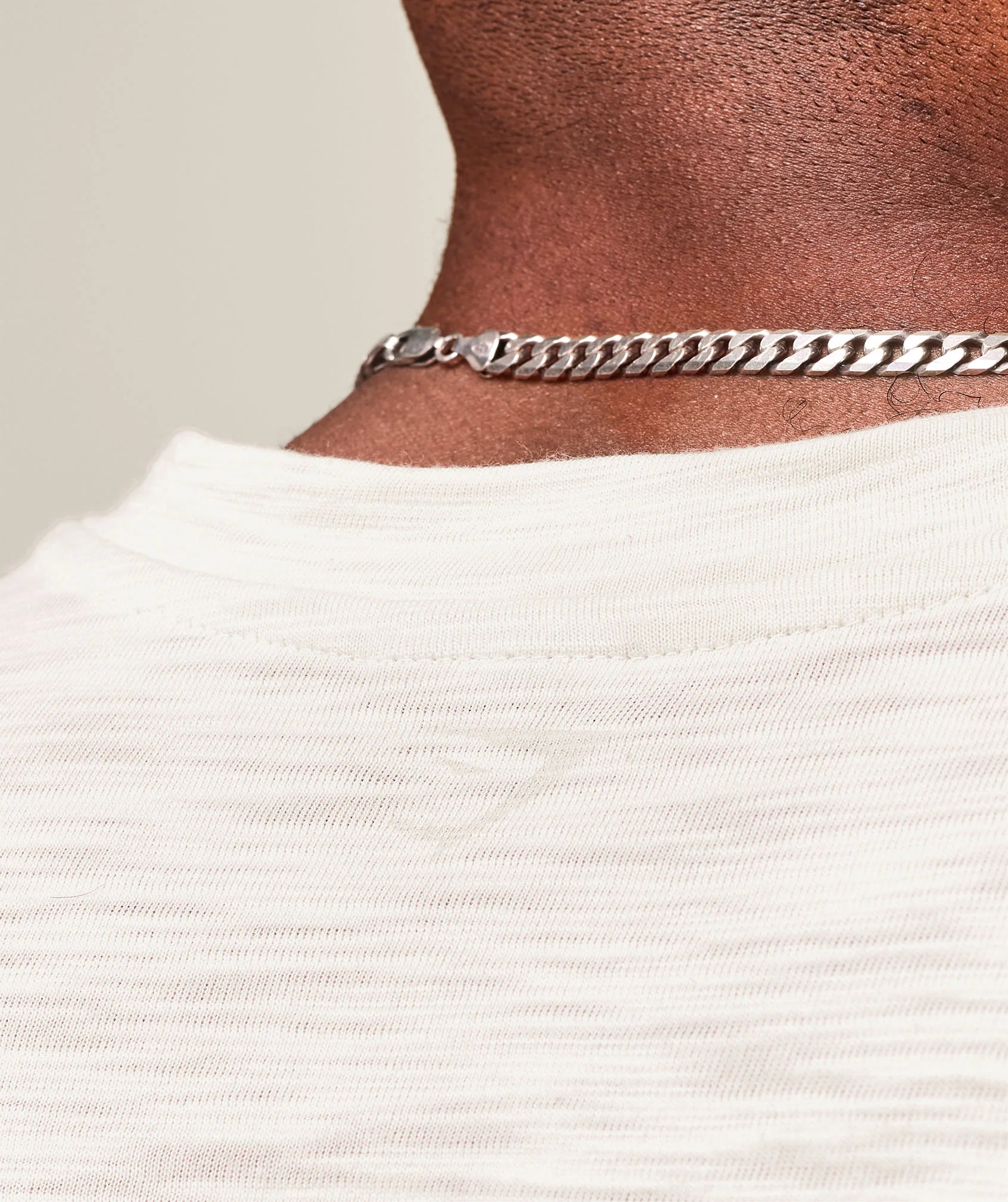 Gymshark Lightweight Slub Textured 3/4 Henley - Oat White - Image 5