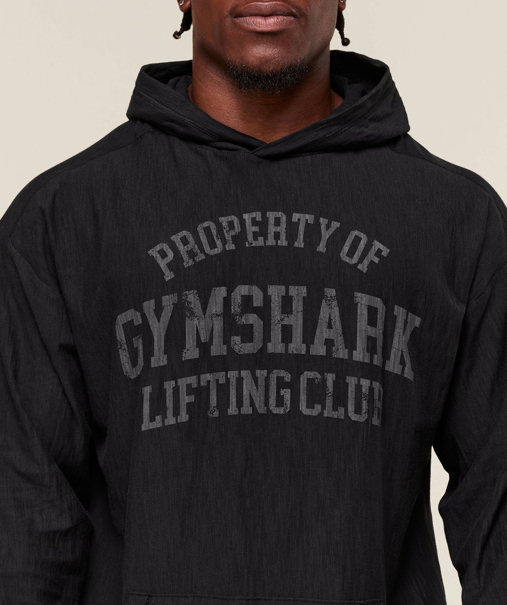 Gymshark Lightweight Slub Textured Hoodie - Black - Image 4