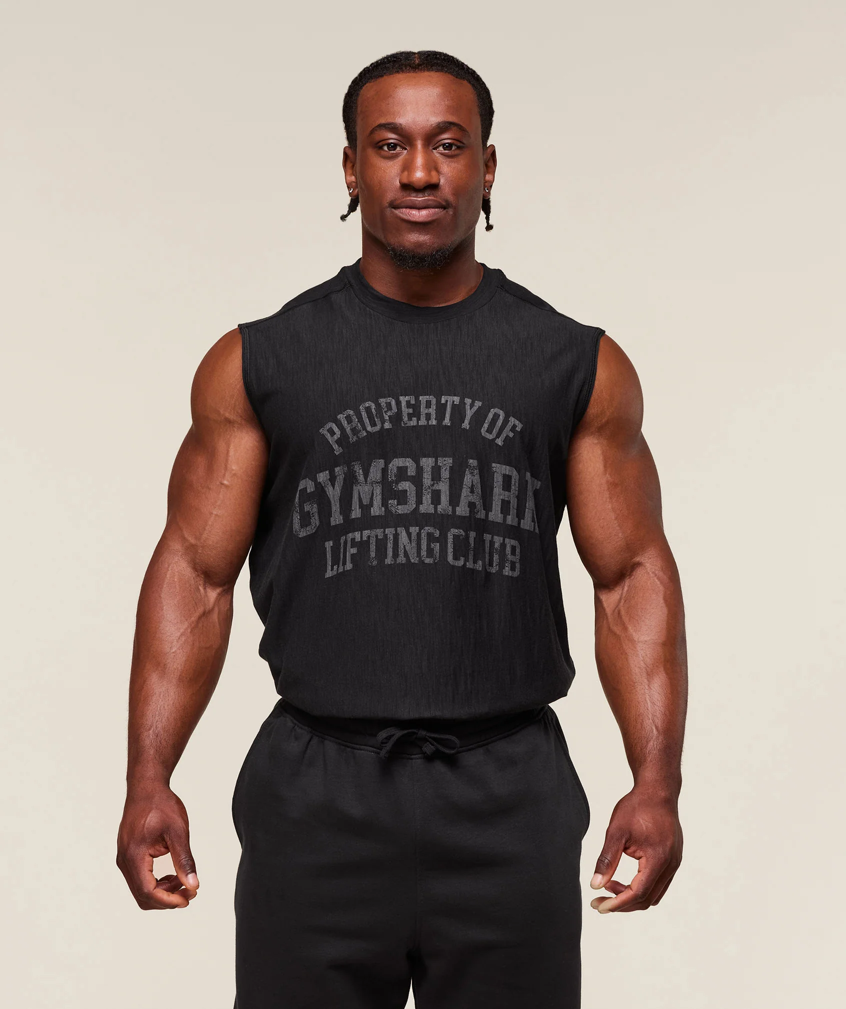 Gymshark Lightweight Slub Textured Tank - Black