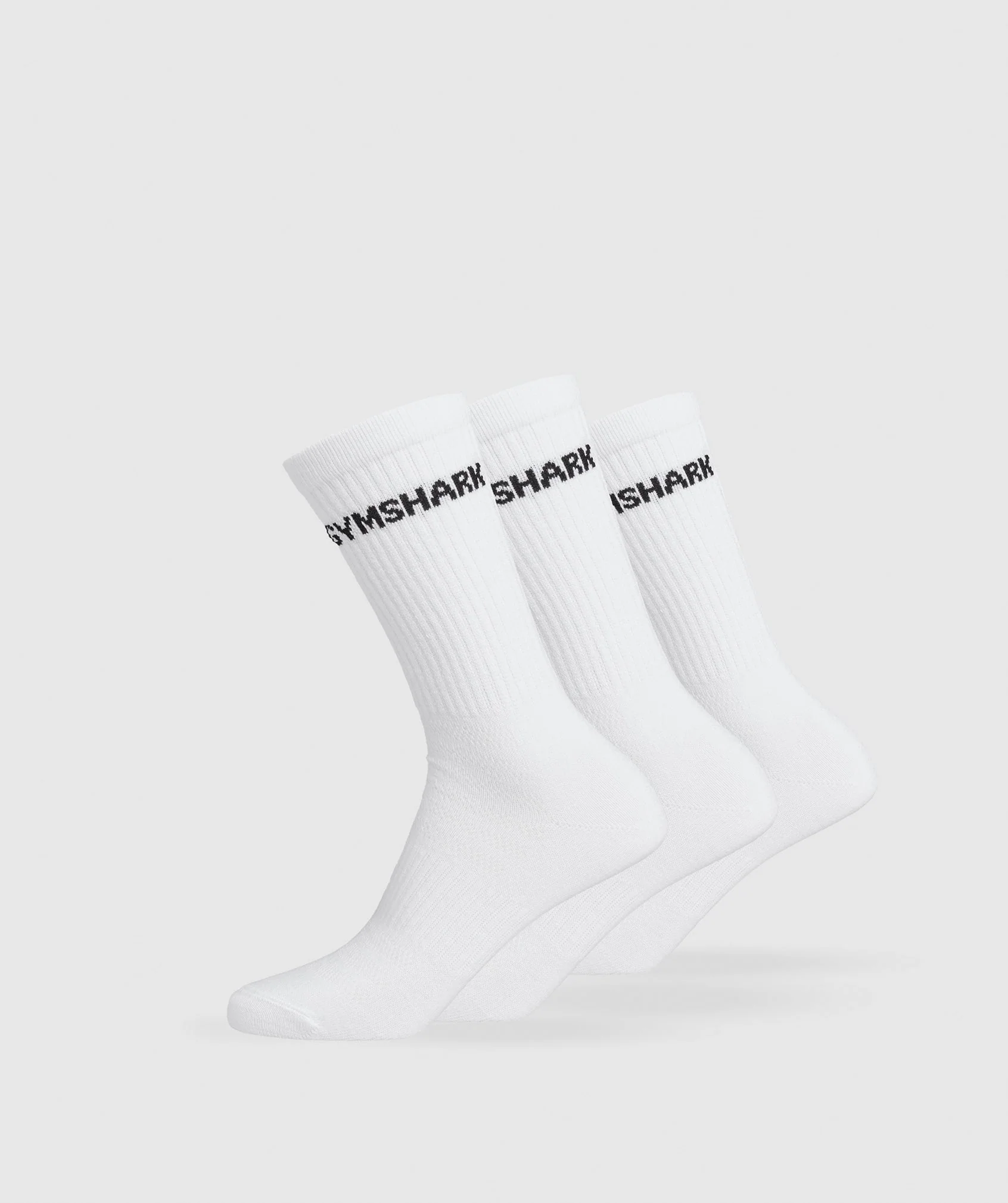 Gymshark Lite Crew Socks 3pk - White