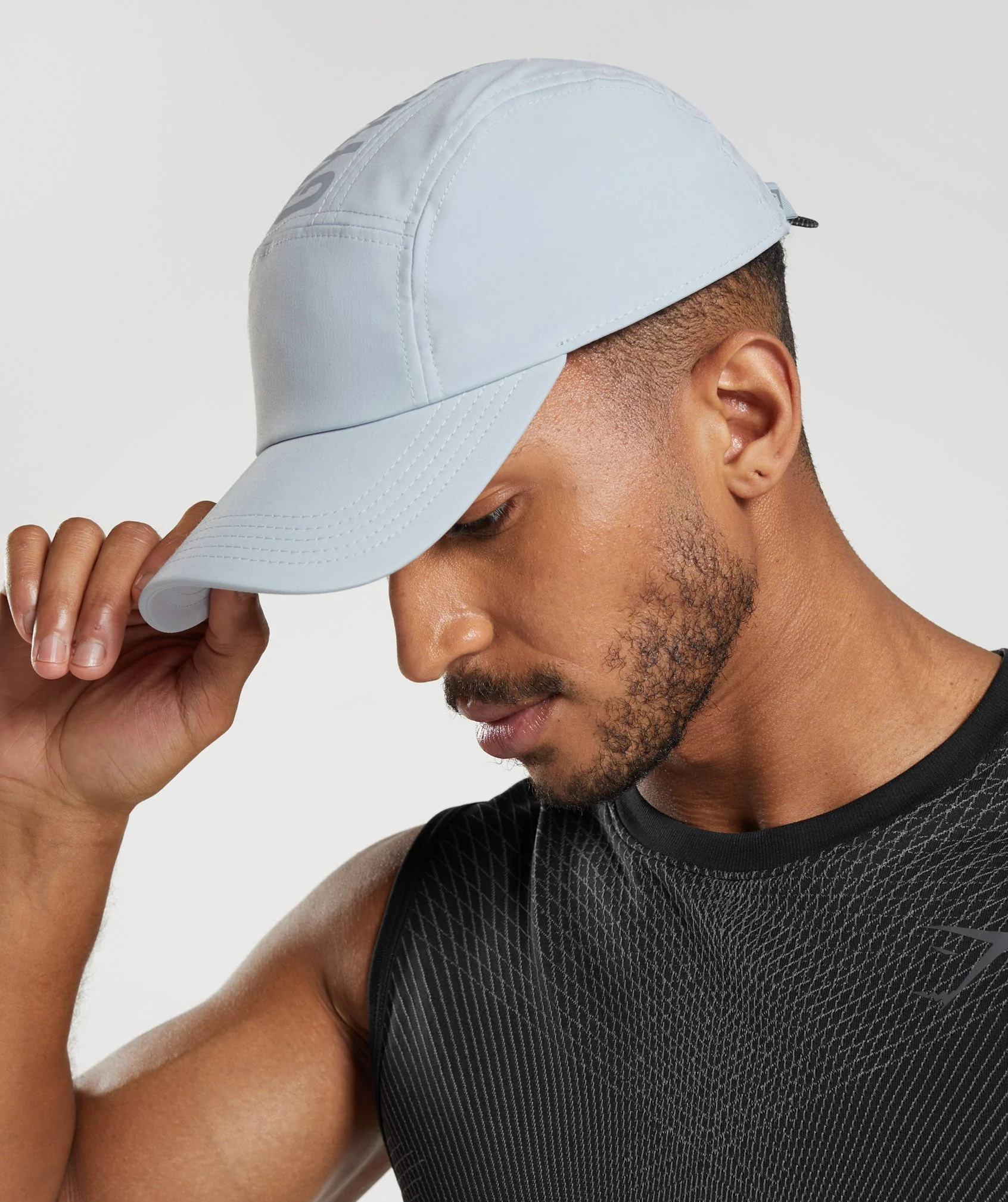 Gymshark Logo 5 Panel Cap - River Stone Grey - Image 2
