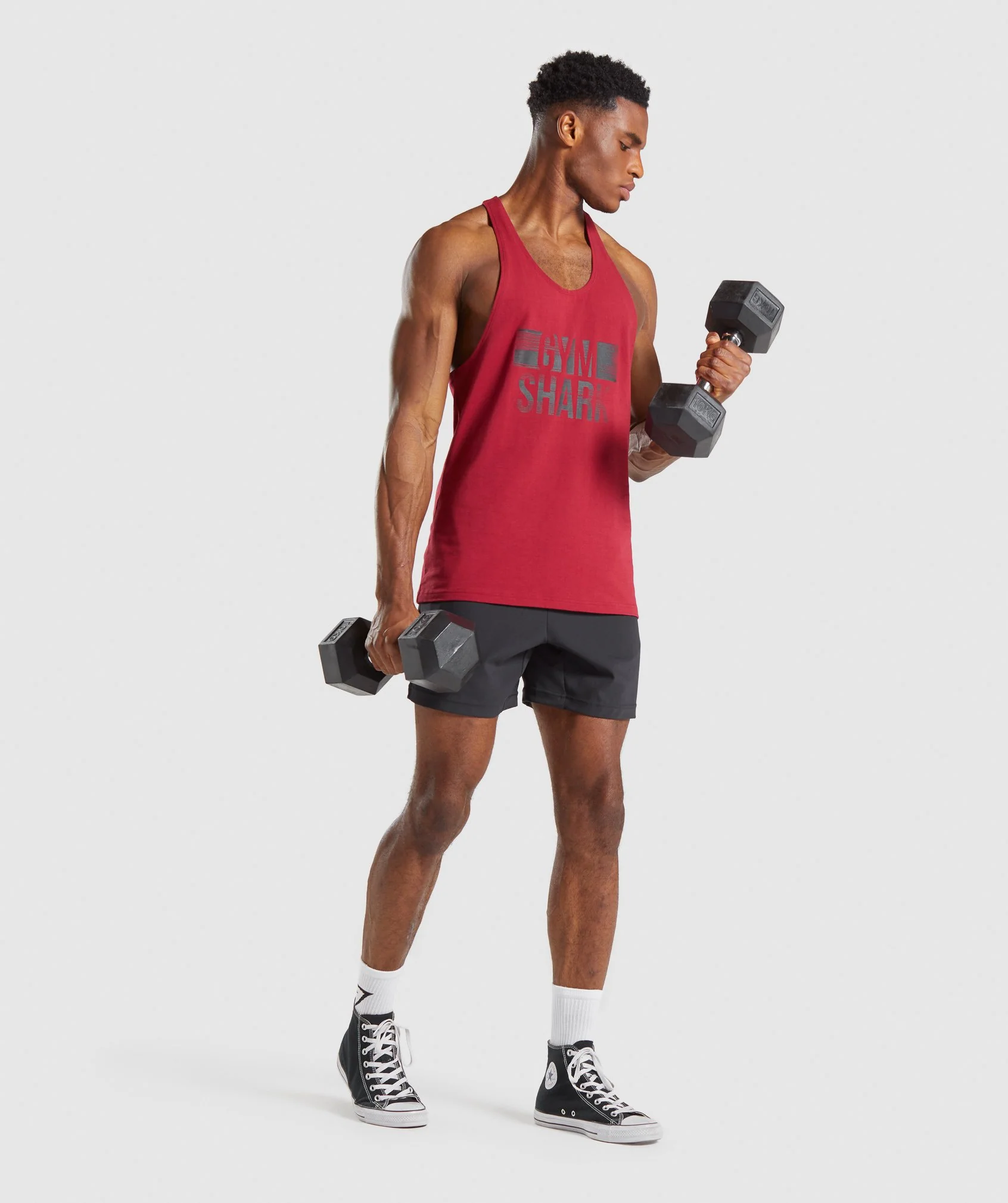 Gymshark Logo Strip Stringer - Burgundy - Image 4
