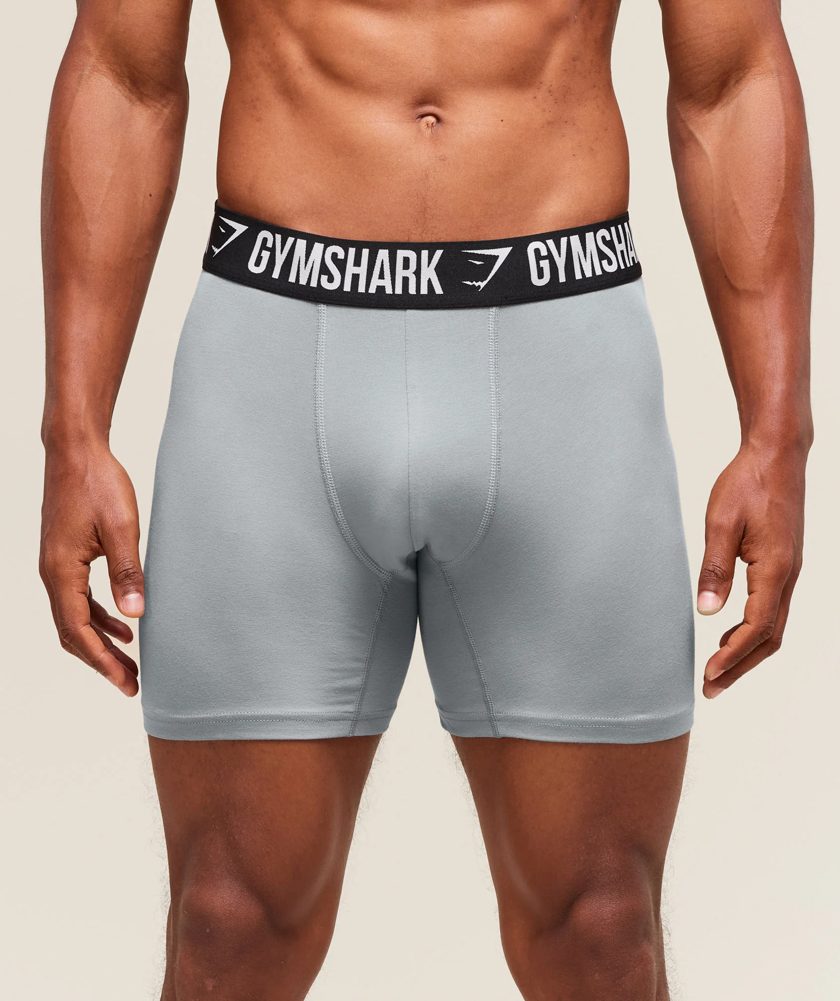 Gymshark Long Boxer Brief 3PK - Denim Grey/Titanium Blue/Black - Image 2