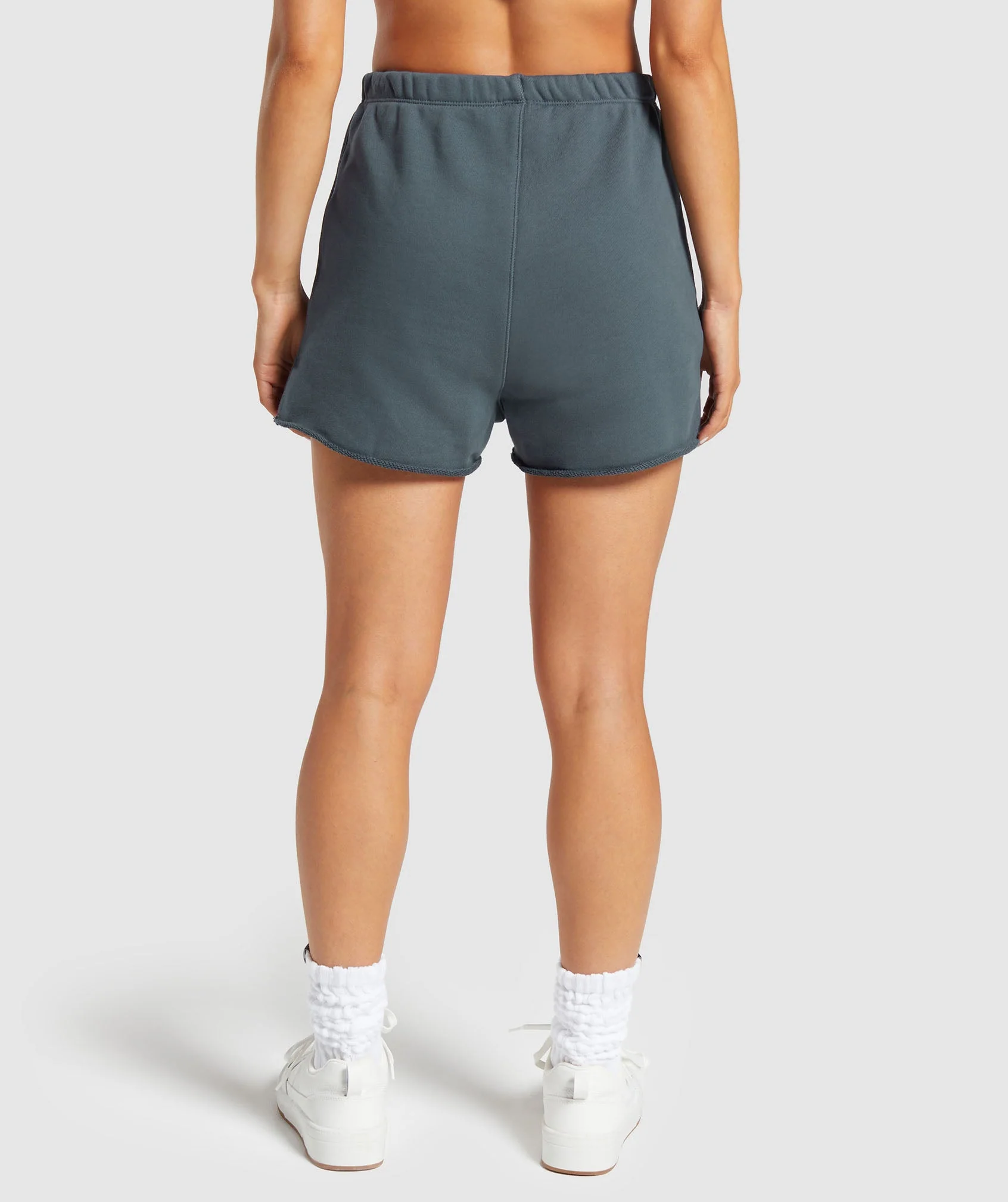 Gymshark Loopback Sweat Shorts - Titanium Blue - Image 2