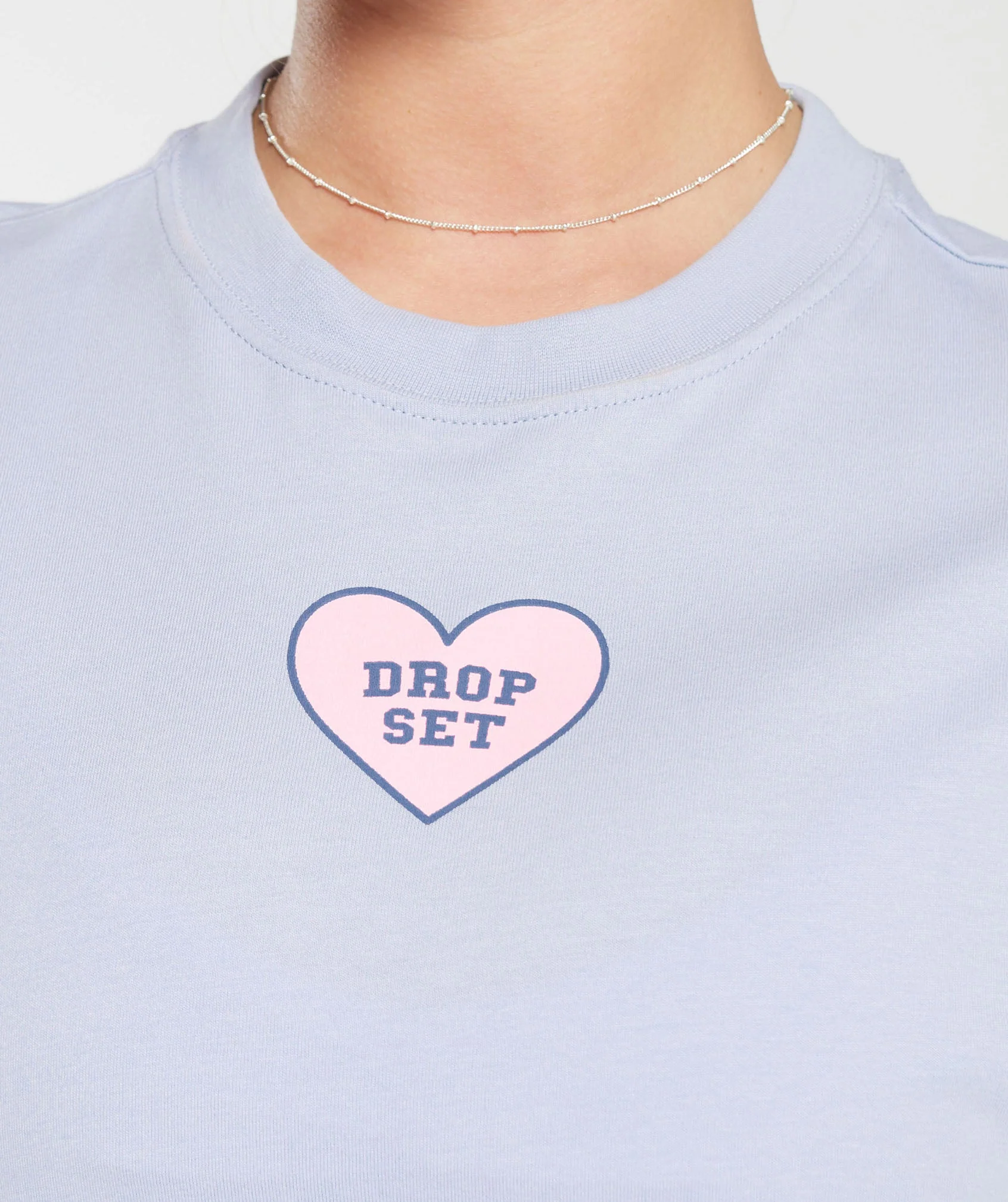 Gymshark Love Hearts Oversized T-Shirt - Silver Lilac - Image 6