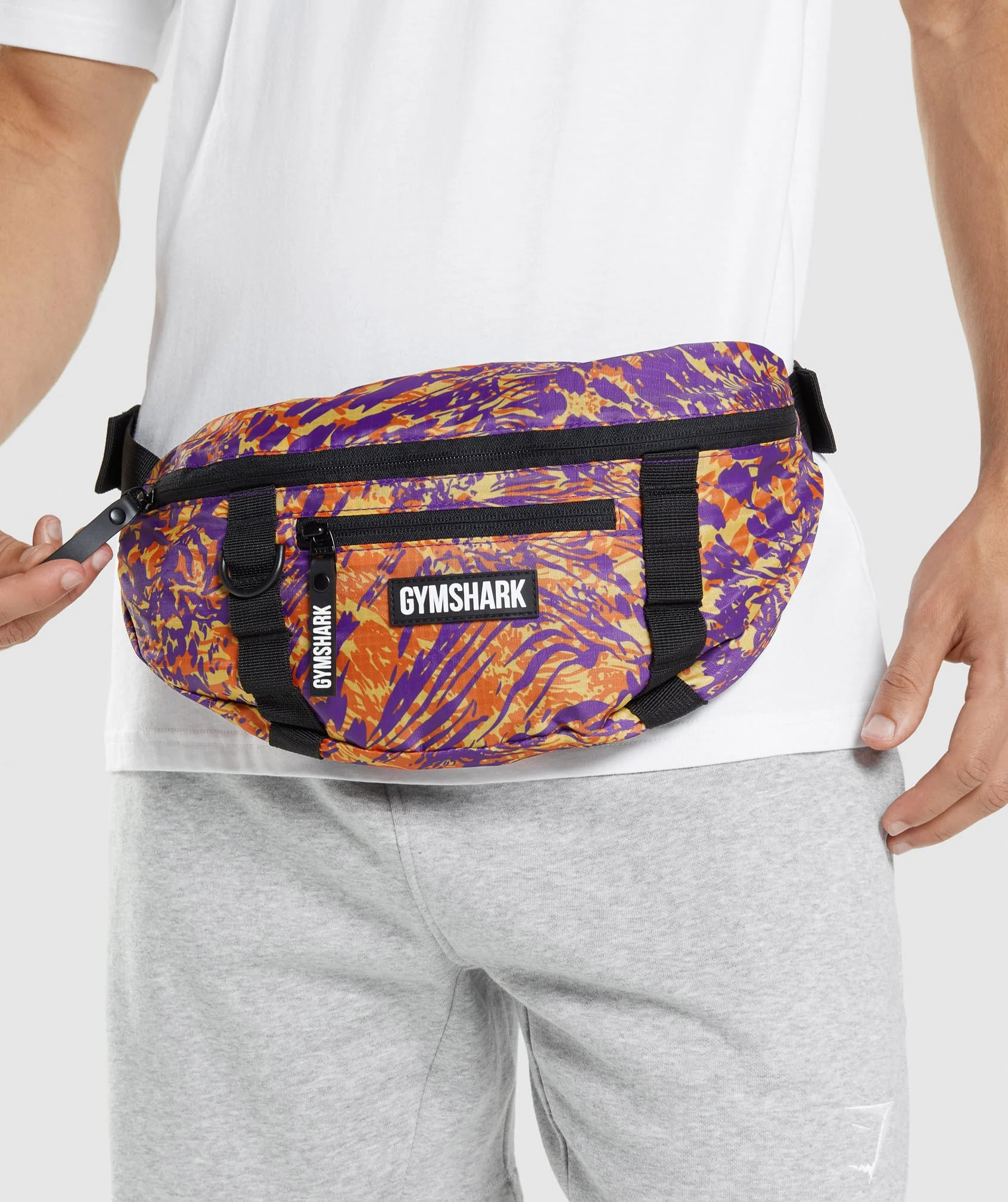 Gymshark Animal Print Sling Bag - Orange Print - Image 6