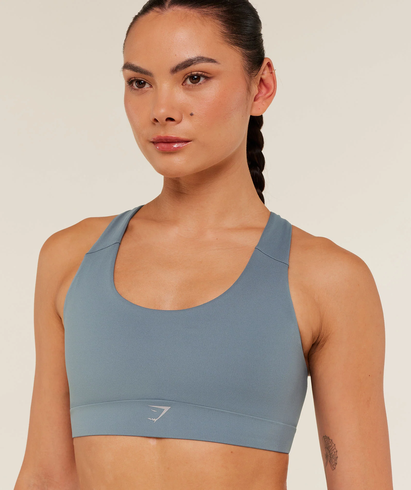 Gymshark Medium Support Running Sports Bra - Iron Blue - Image 6