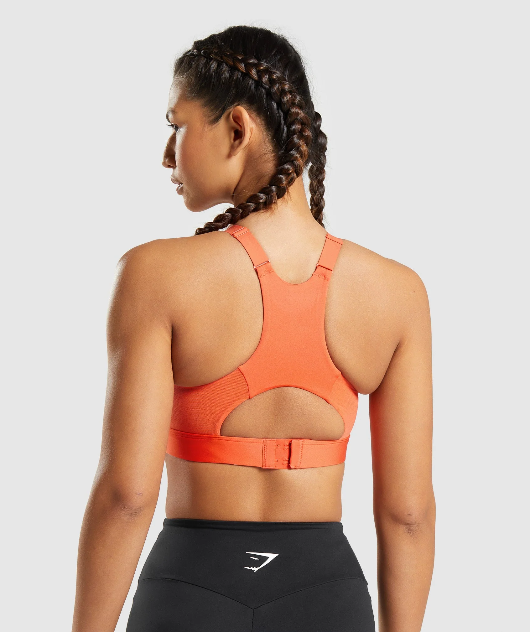 Gymshark Mesh Neckline 2.0 Sports Bra - Papaya Orange - Image 2