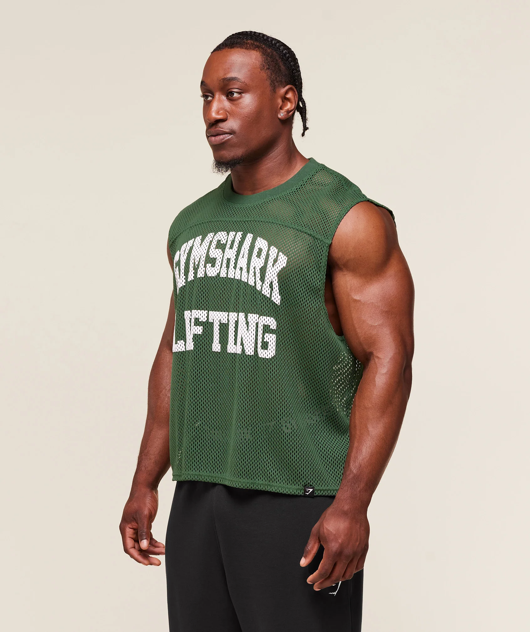 Gymshark Mesh Oversized Tank - Classic Green - Image 3