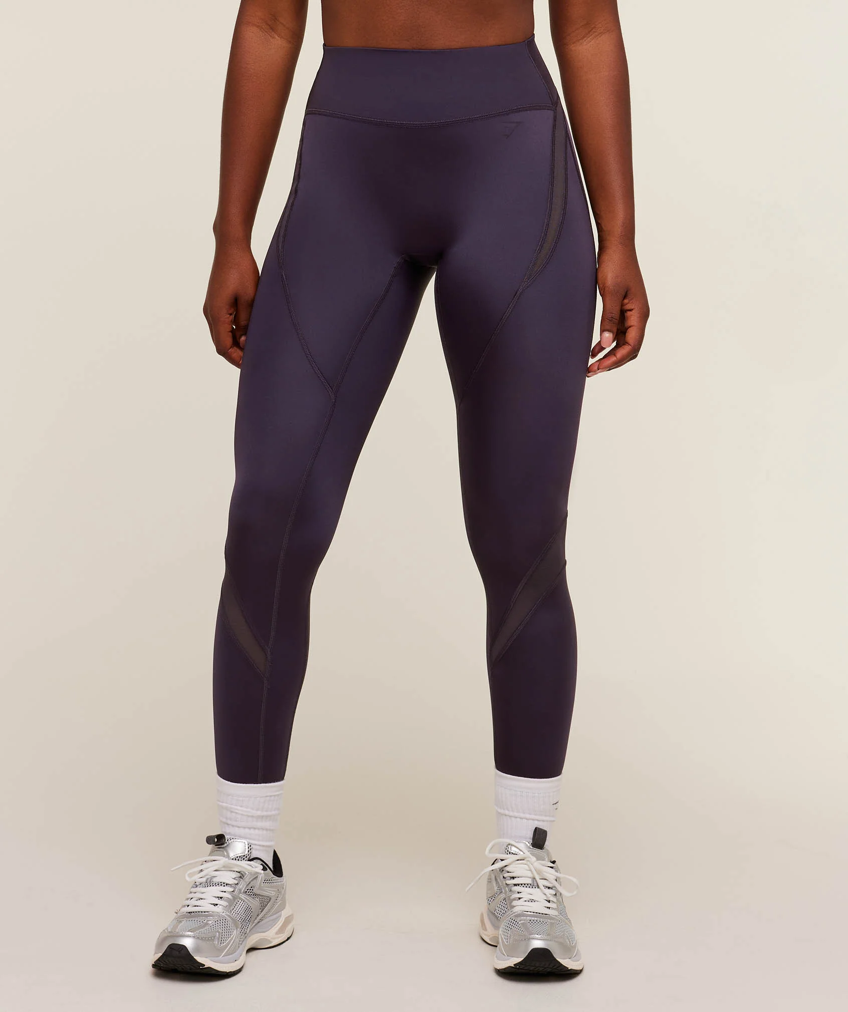 Gymshark Mesh Panel Leggings - Midnight Purple