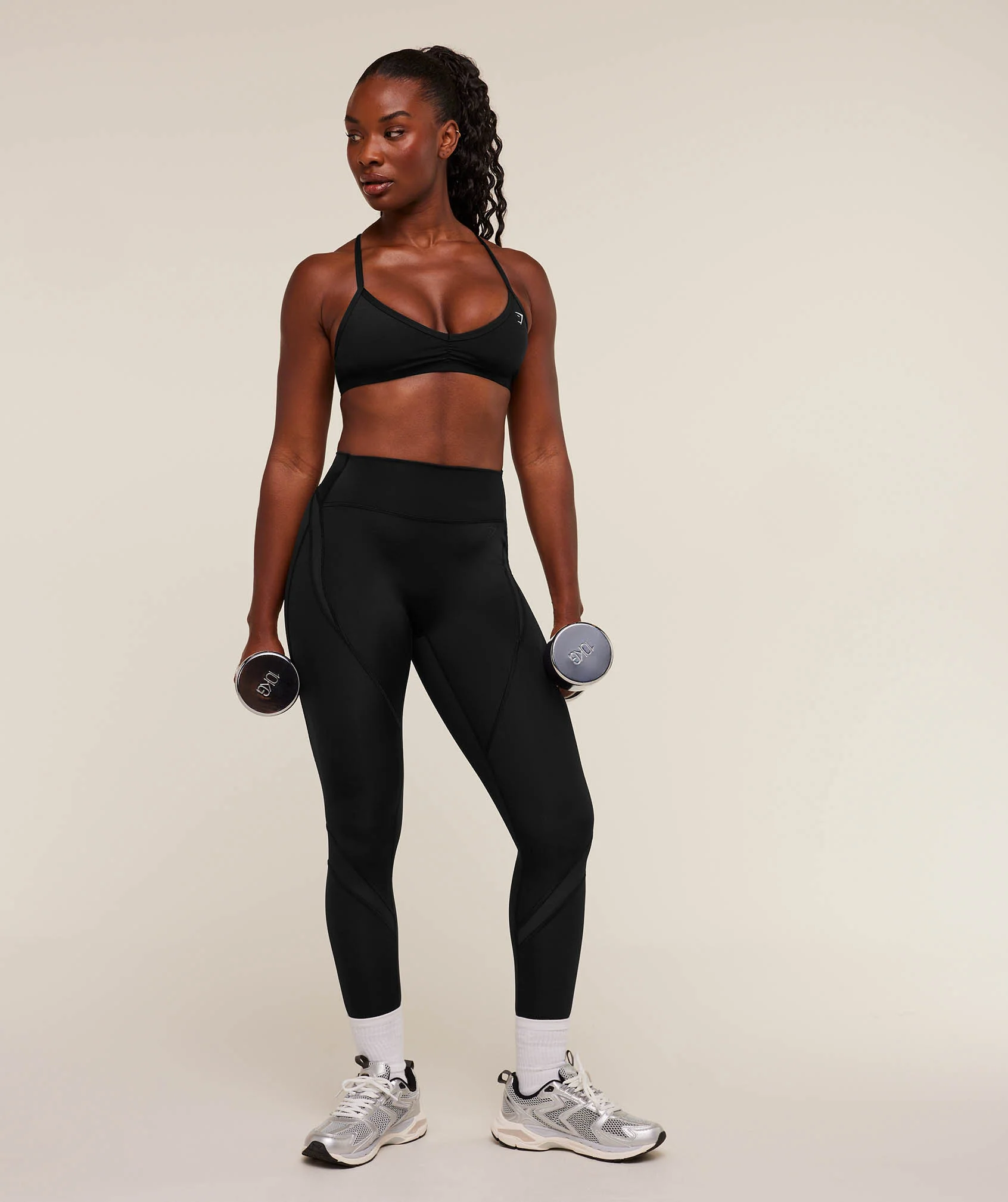 Gymshark Mesh Panel Leggings - GS Black - Image 6