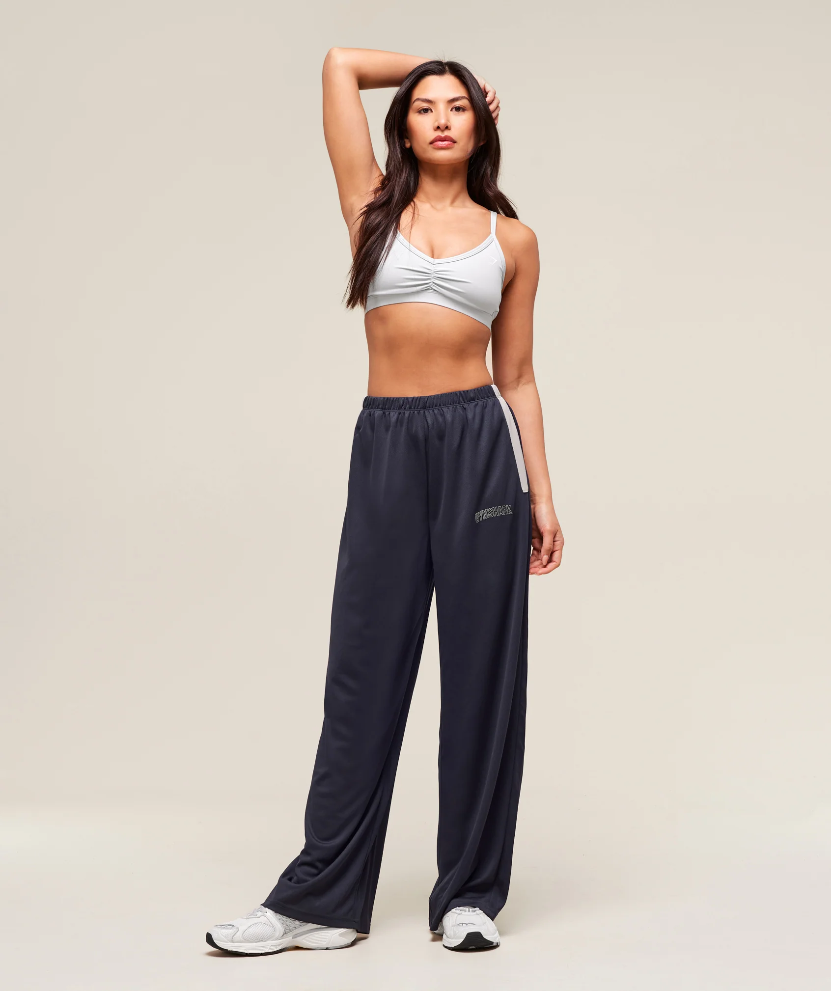 Gymshark Mesh Straight Leg Pants - Heavy Blue/Stone Grey - Image 3