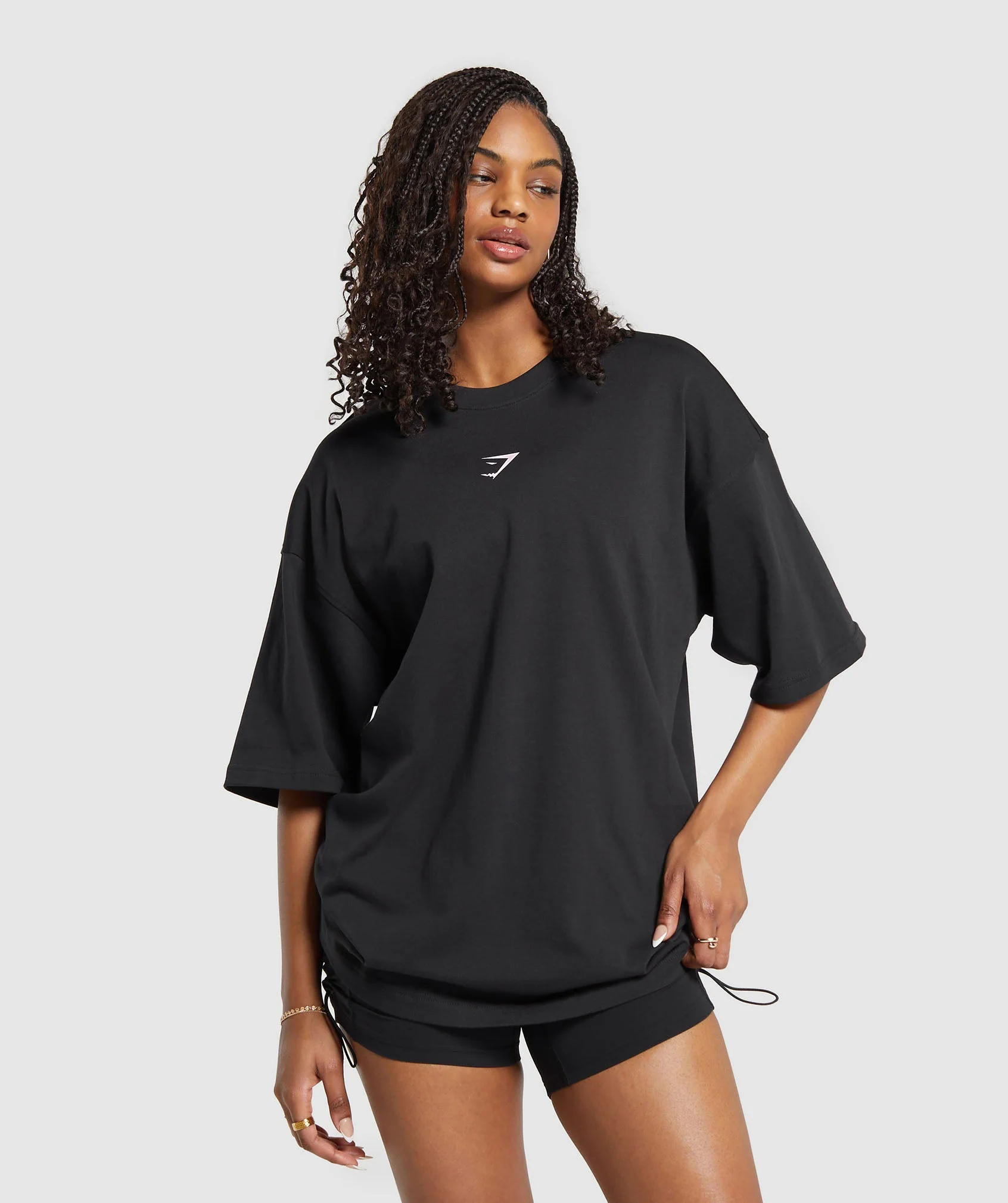 Gymshark Miami Graphic T-Shirt - Black/Dolly Pink - Image 2