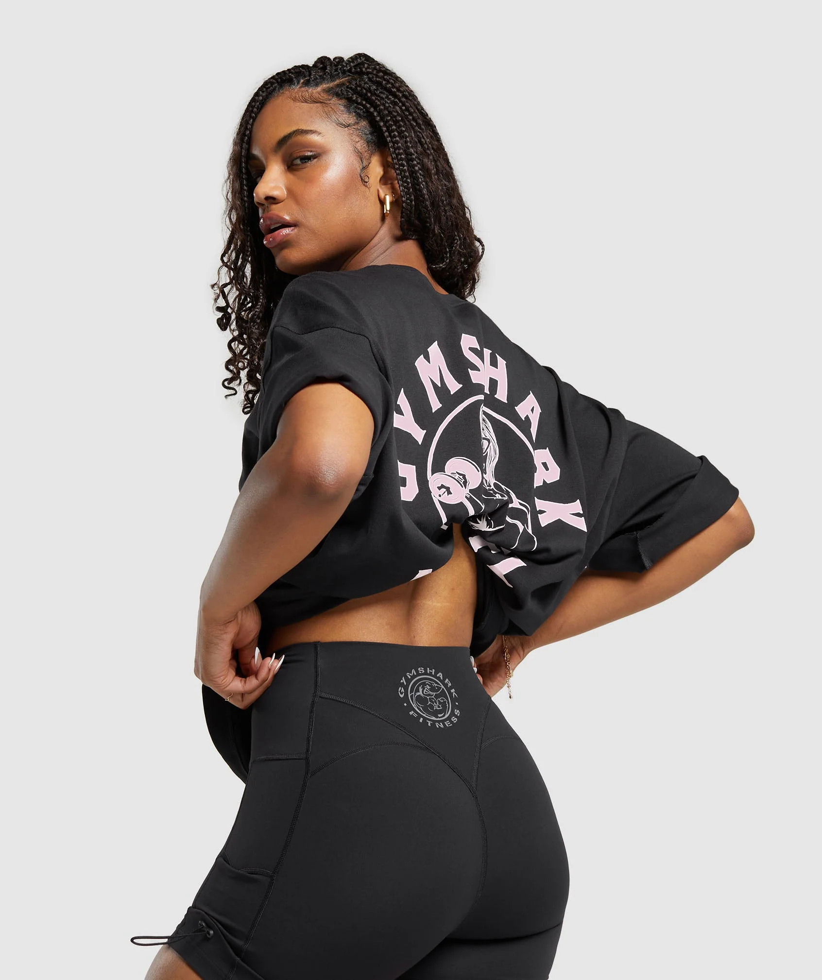 Gymshark Miami Graphic T-Shirt - Black/Dolly Pink - Image 3