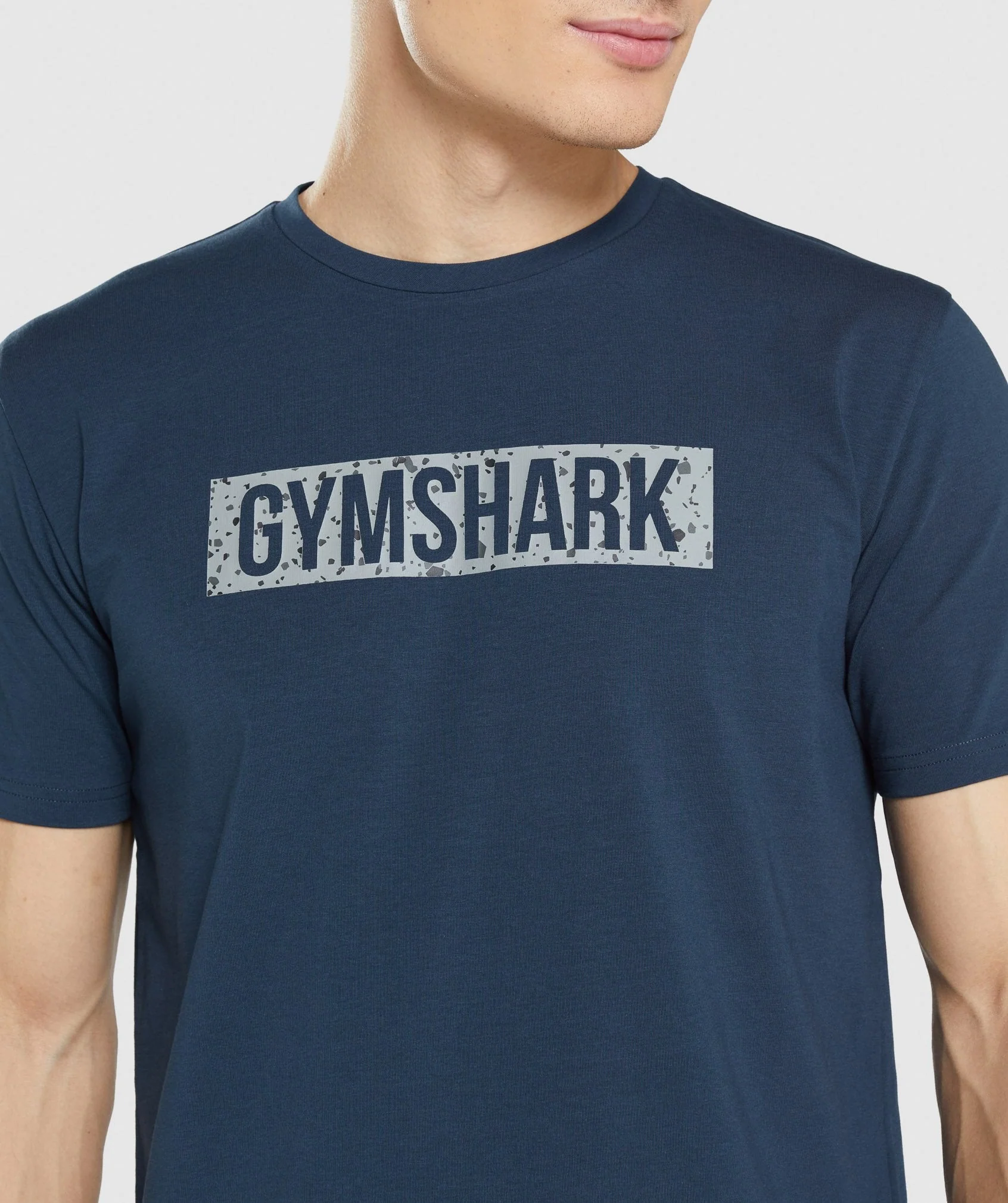 Gymshark Micro Print Block Infill T-Shirt - Navy - Image 5
