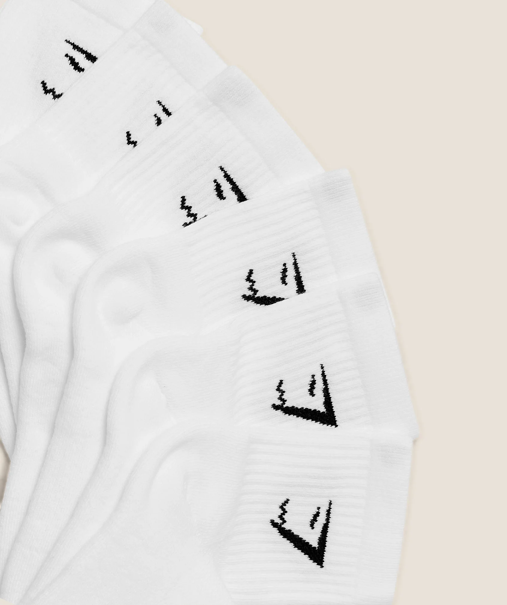 Gymshark Midi Socks 6pk - GS White - Image 2