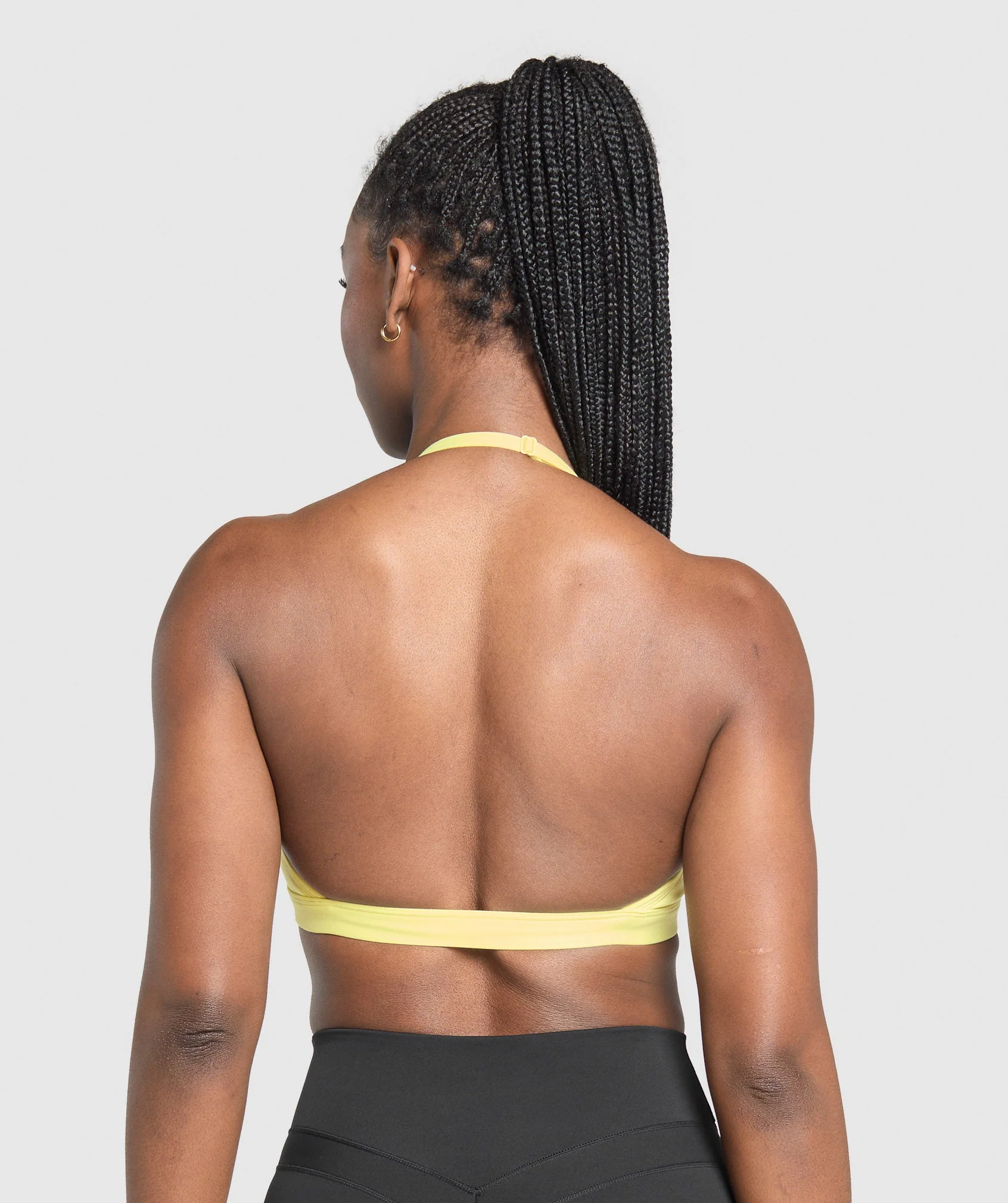 Gymshark Minimal Halterneck Sports Bra - Refresh Yellow - Image 2