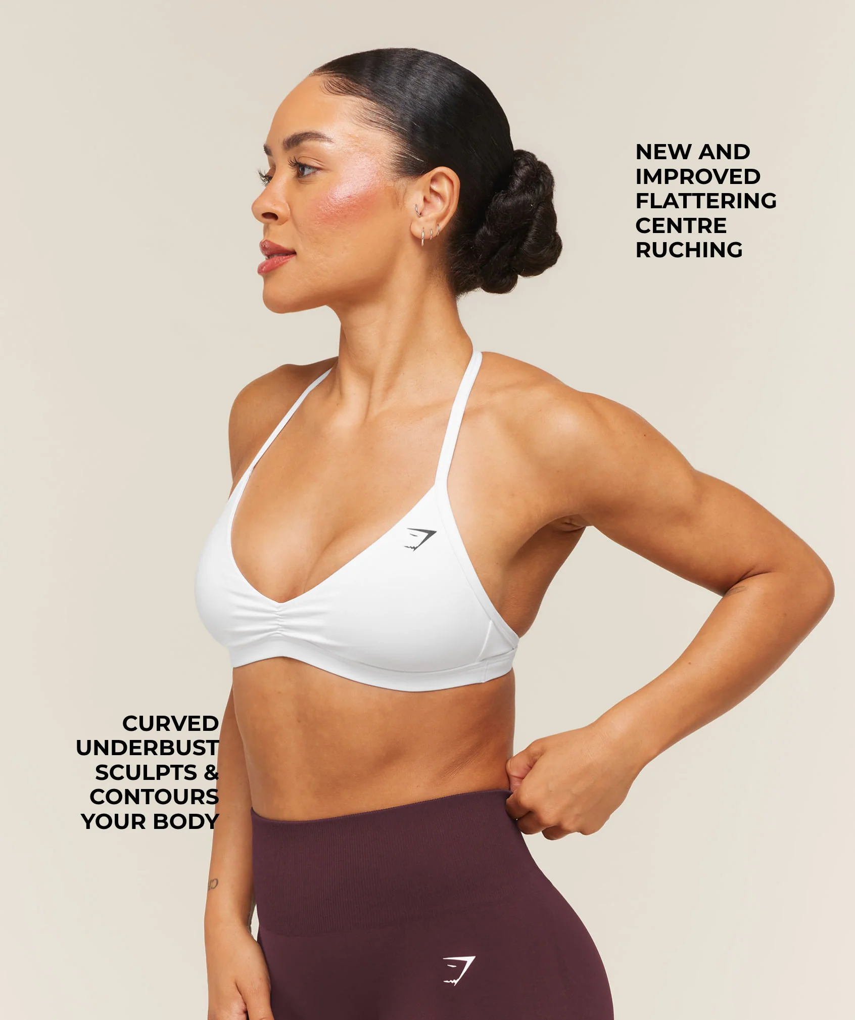 Gymshark Minimal Sports Bra 2.0 - White - Image 3