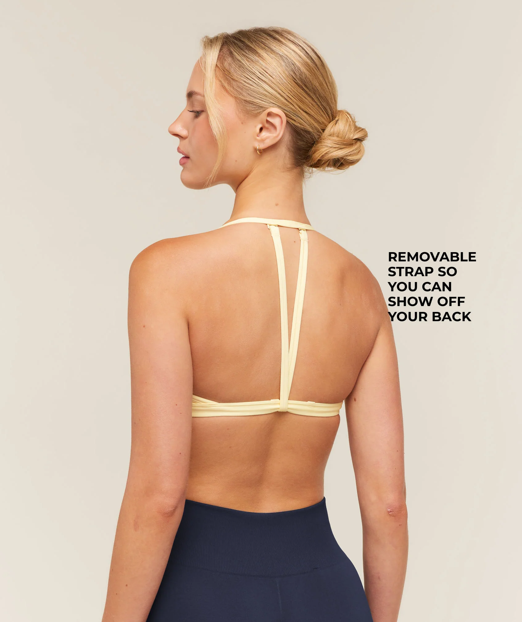Gymshark Minimal Sports Bra 2.0 - Butter Yellow - Image 3