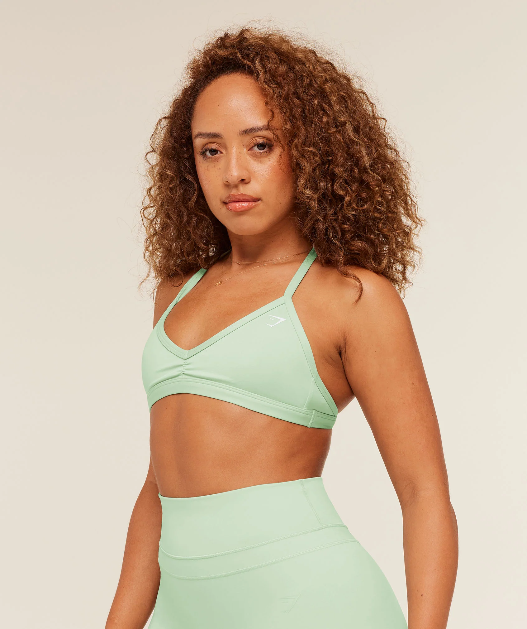 Gymshark Minimal Sports Bra - Clay Green - Image 3